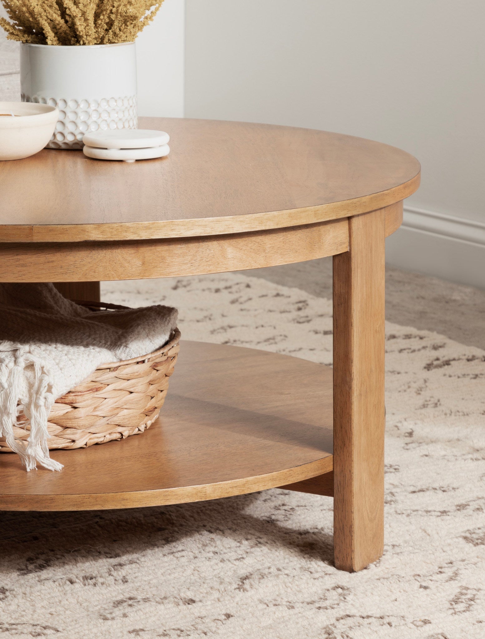 Foxford Round Wood Coffee Table