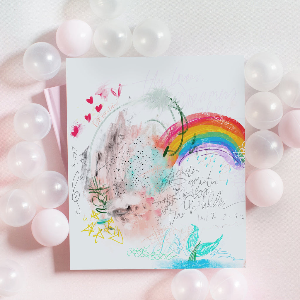 art print of rainbow daydream, size 8 x 10