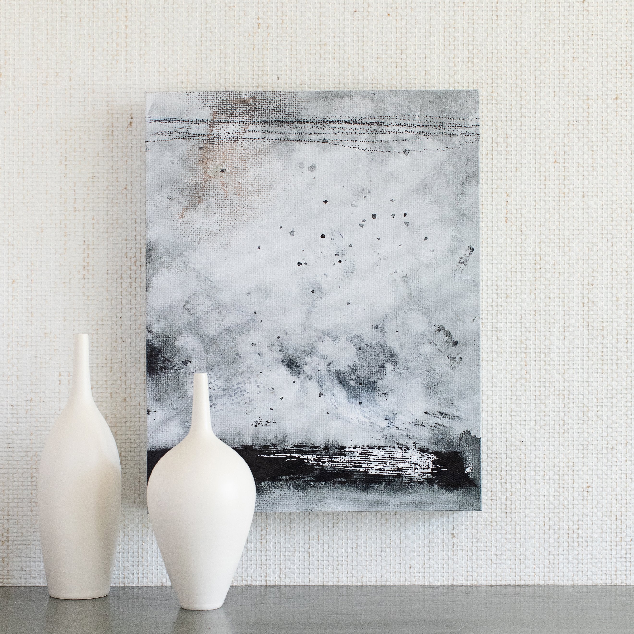 Silver Mist Mini ✧・ﾟ Textured Canvas Wall Art