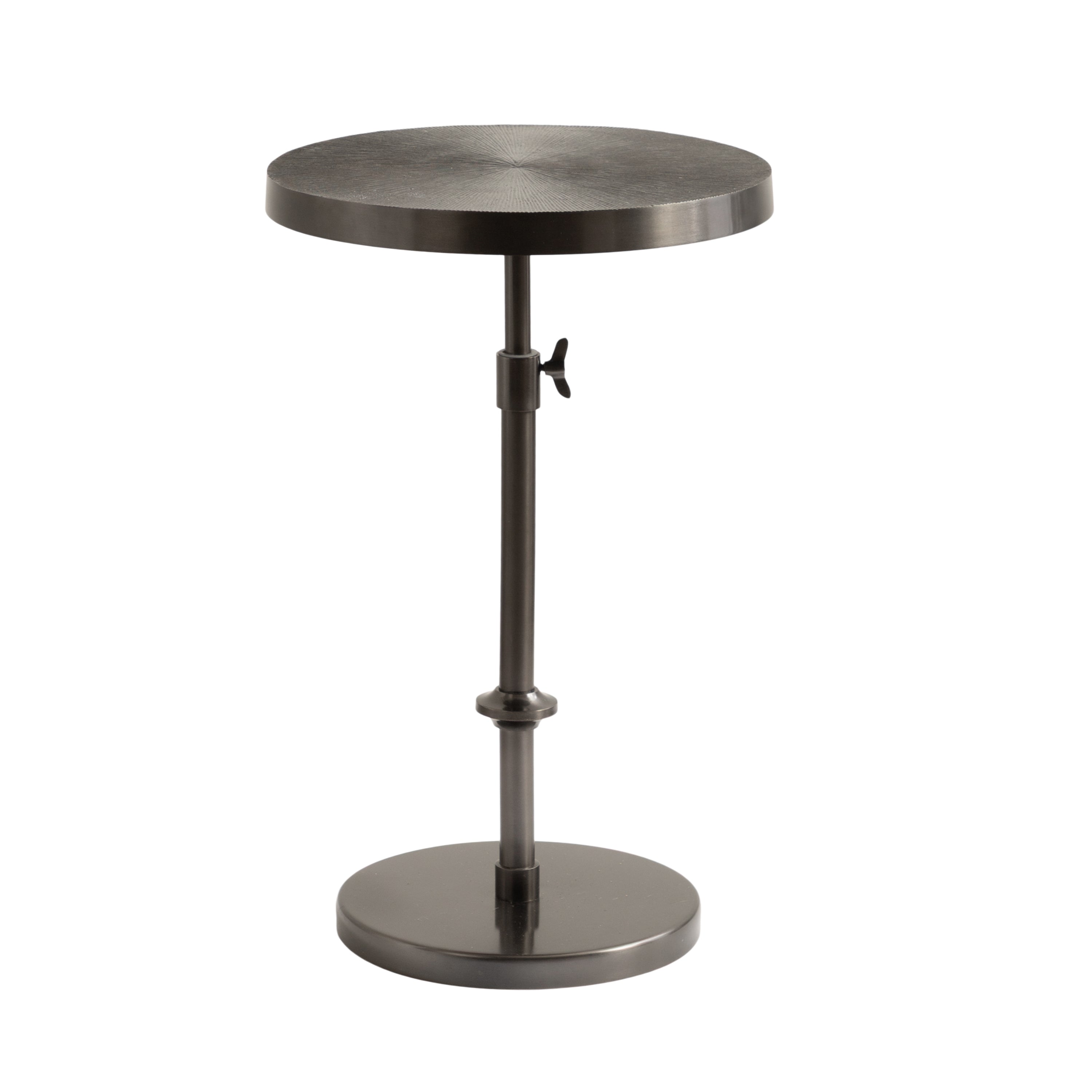 Engles Adjustable Embossed Metal Table and Plant Stand
