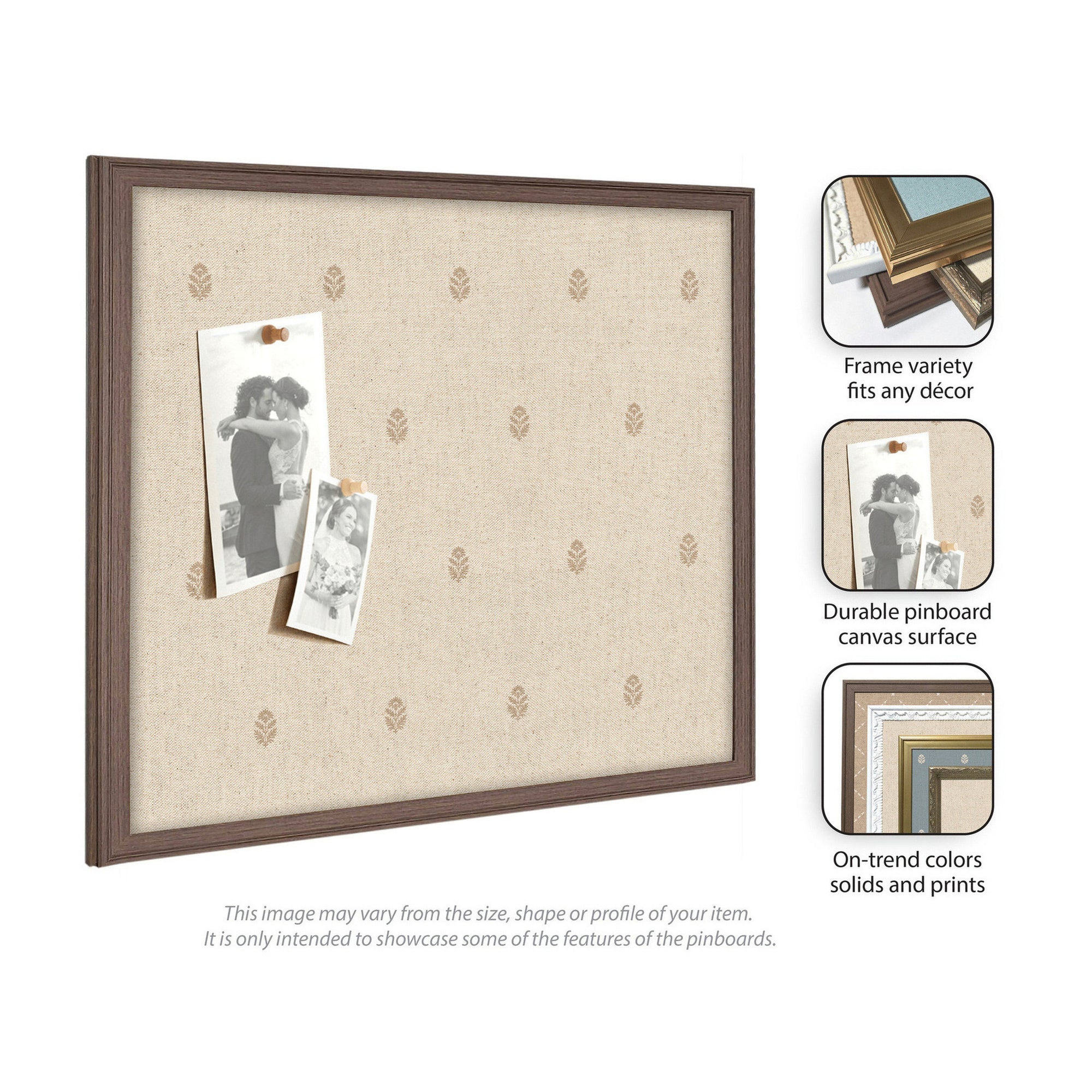 Pinboard Beige Botanical Block Print