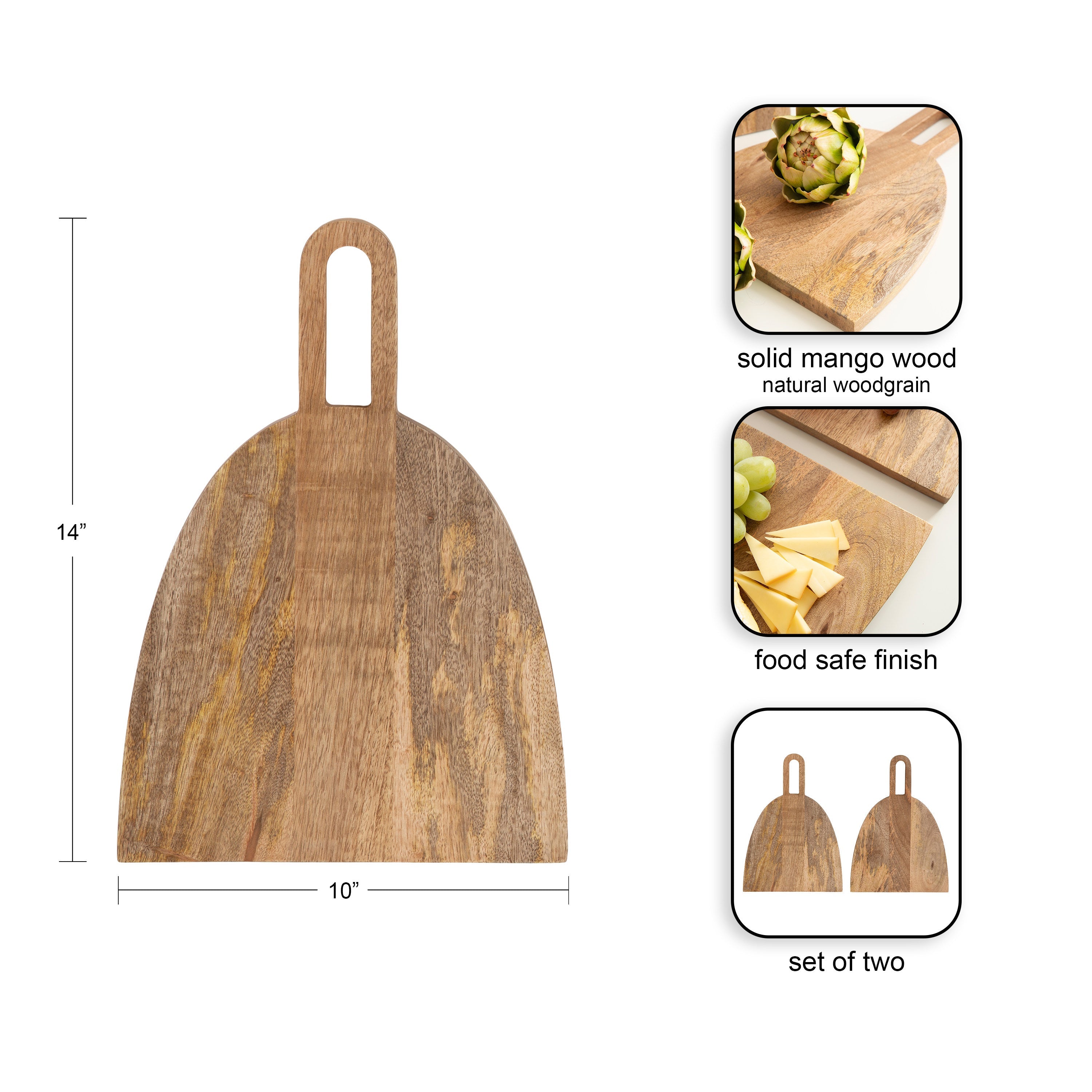 Staven 2 Piece Wood Serving Board Set