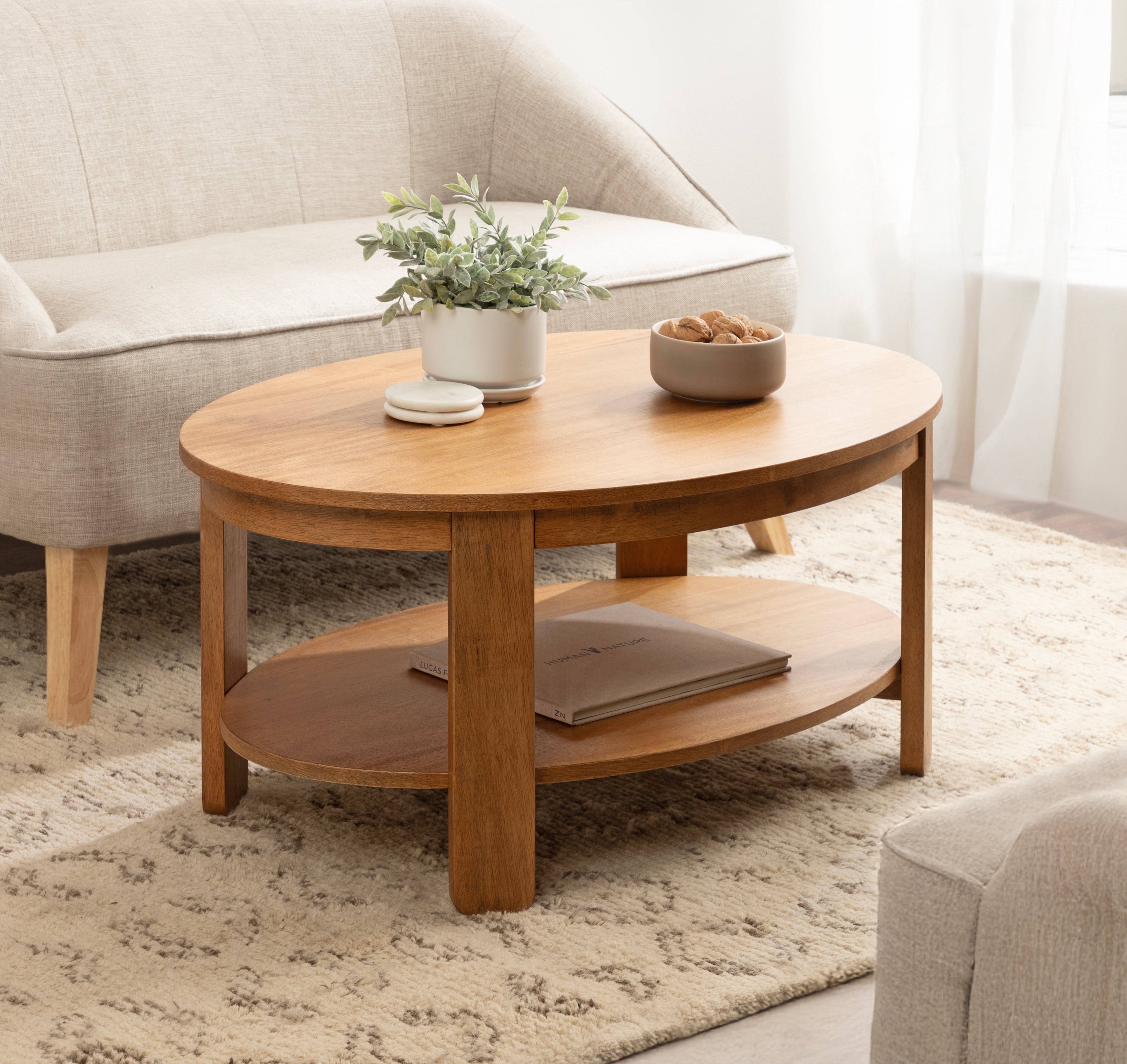 Foxford Oval Wood Coffee Table