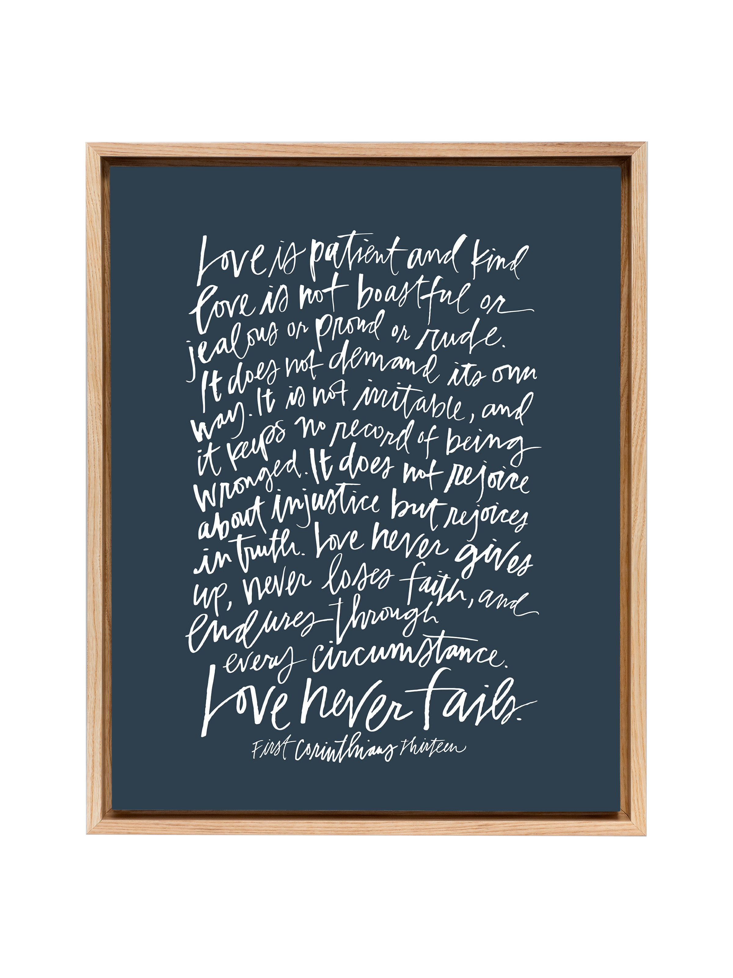 First Corinthians | Interior Navy | Canvas