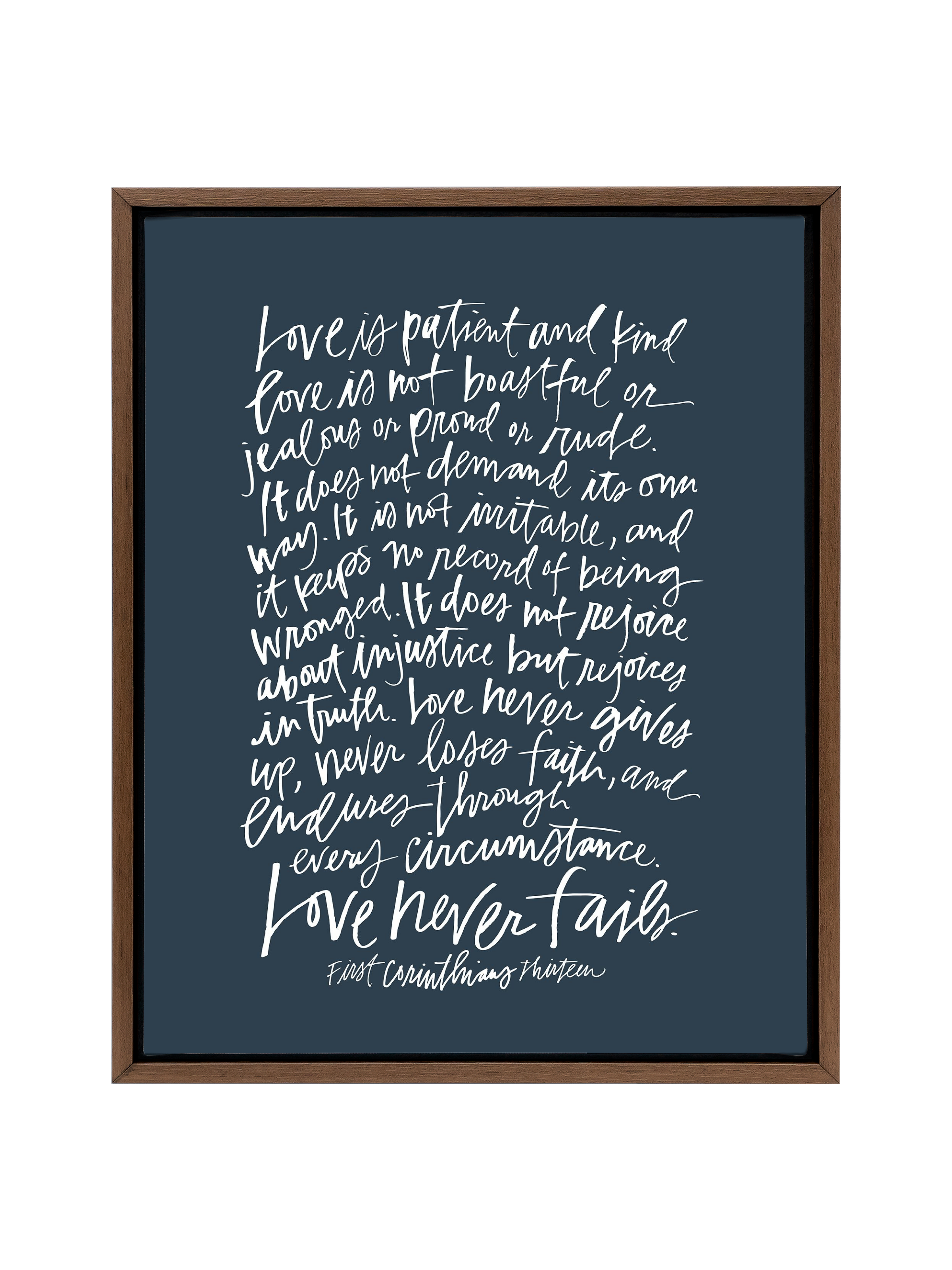 First Corinthians | Interior Navy | Canvas
