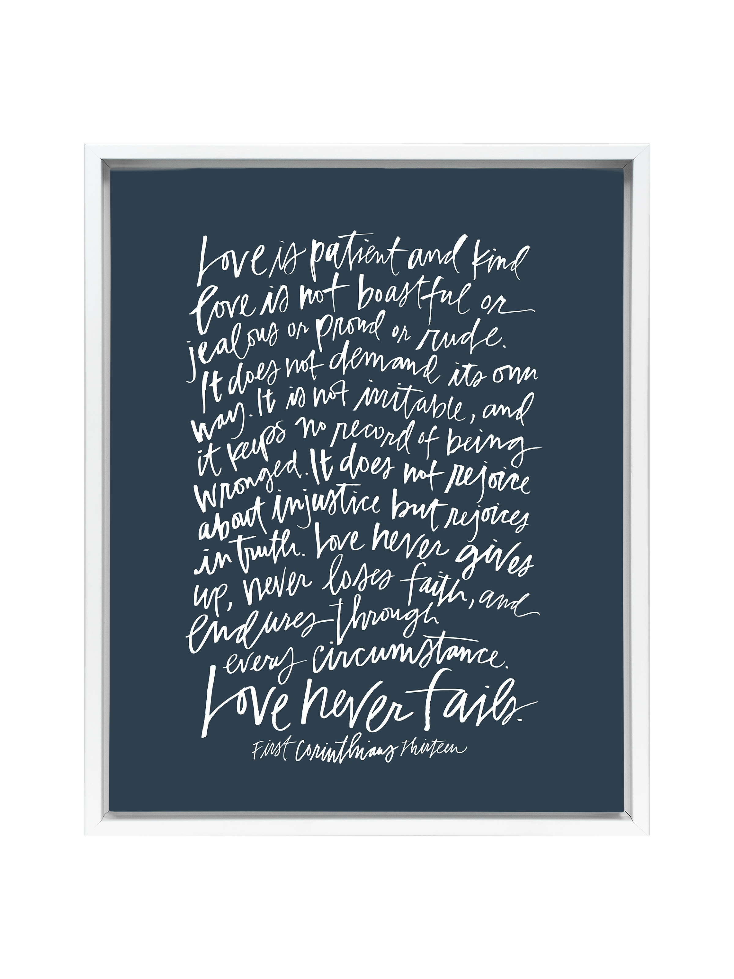 First Corinthians | Interior Navy | Canvas