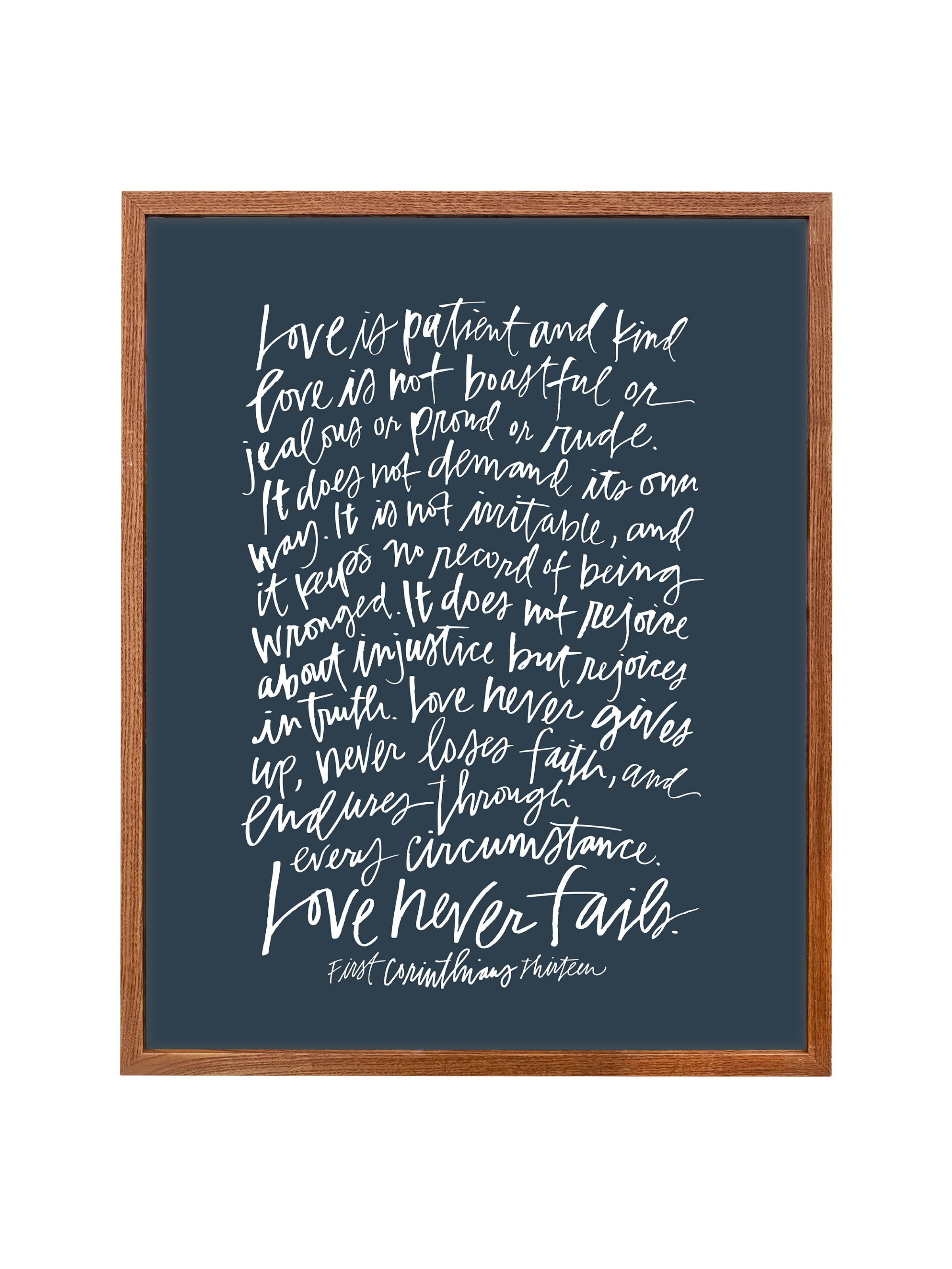 First Corinthians | Interior Navy | Canvas