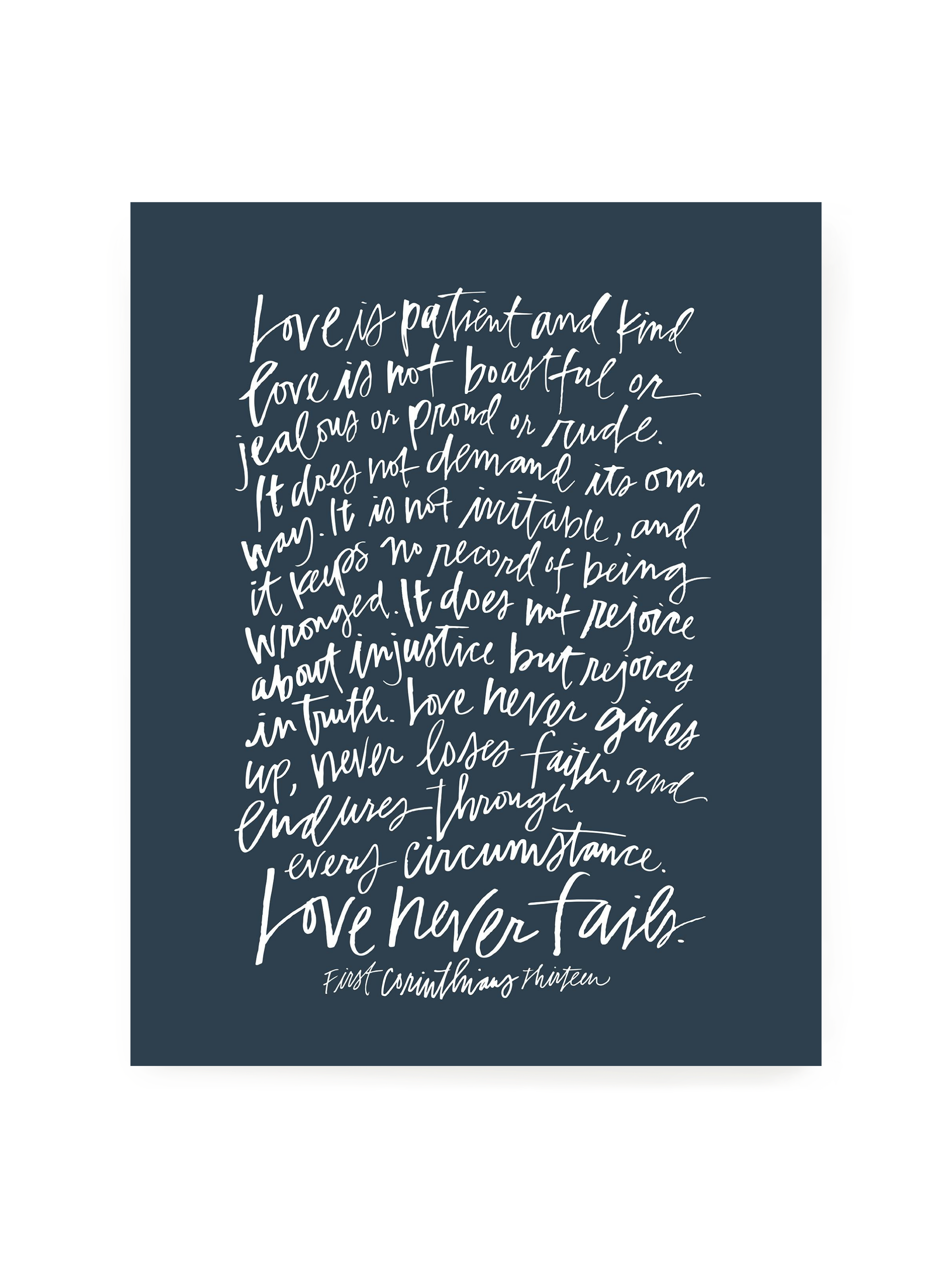 First Corinthians | Interior Navy | Art Print