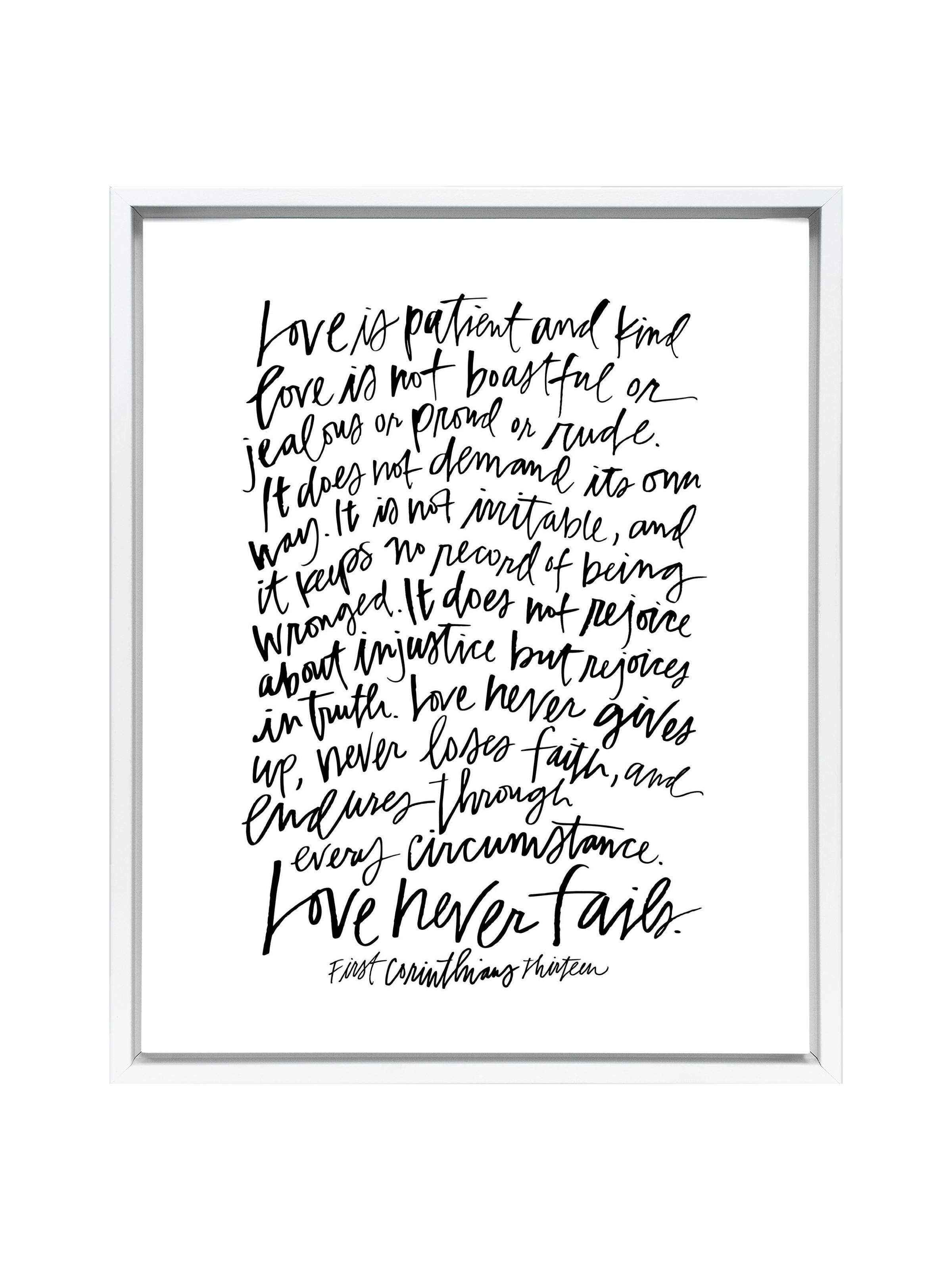 First Corinthians | Pure White | Canvas