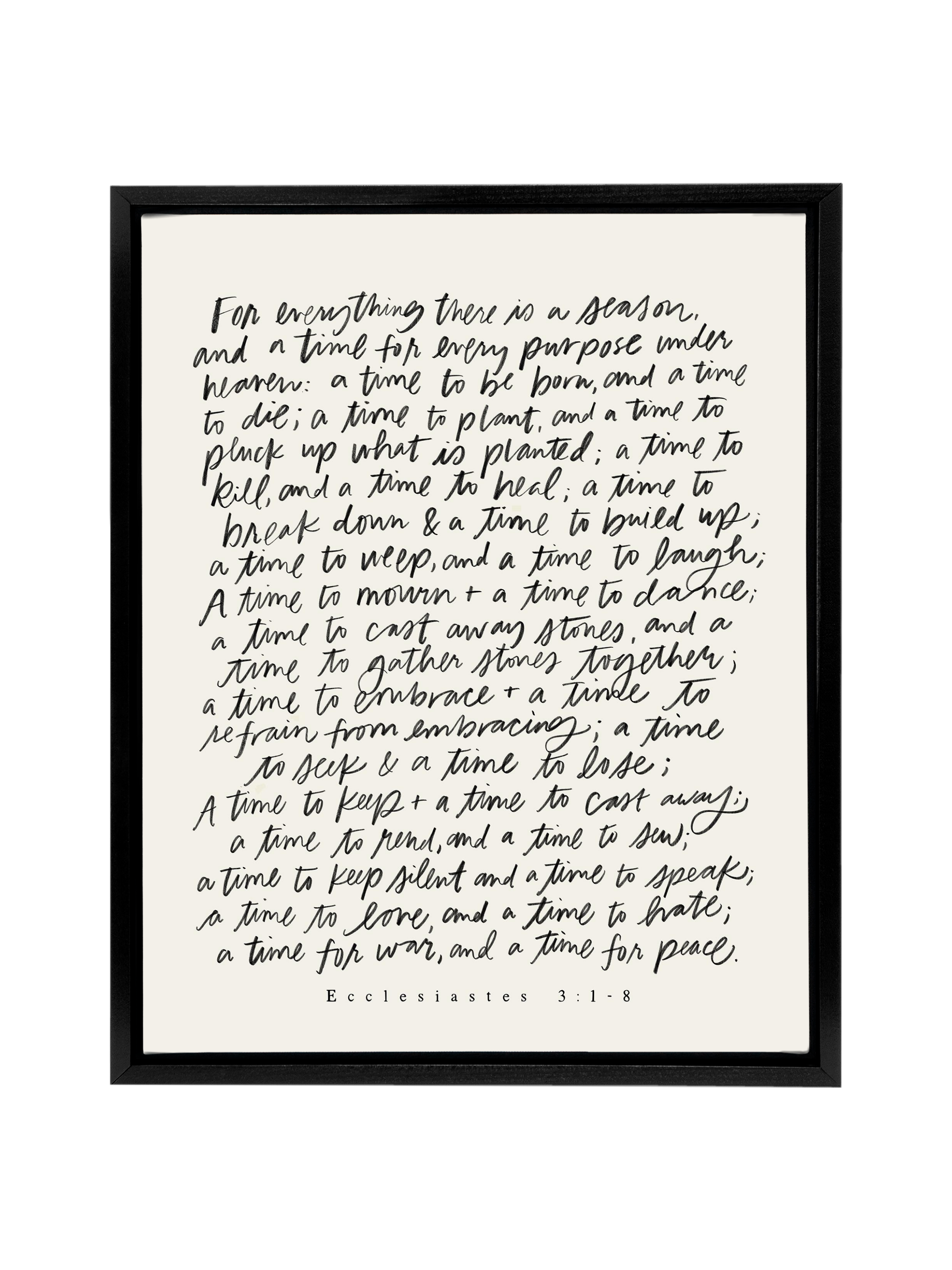 For Everything There Is A Season | Alabaster | Canvas