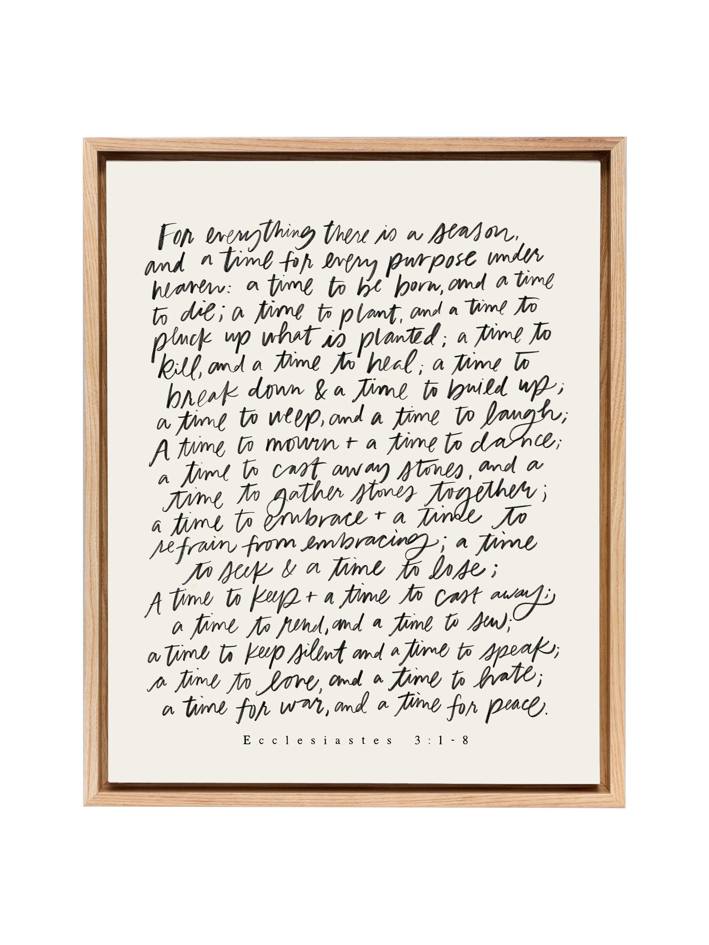 For Everything There Is A Season | Alabaster | Canvas