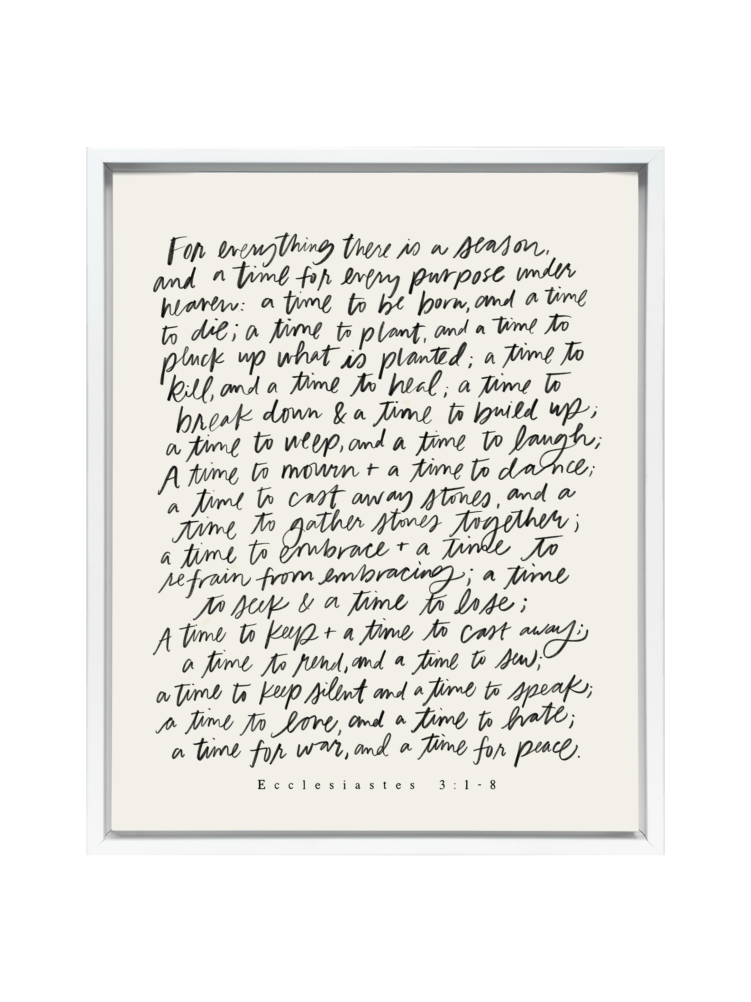 For Everything There Is A Season | Alabaster | Canvas