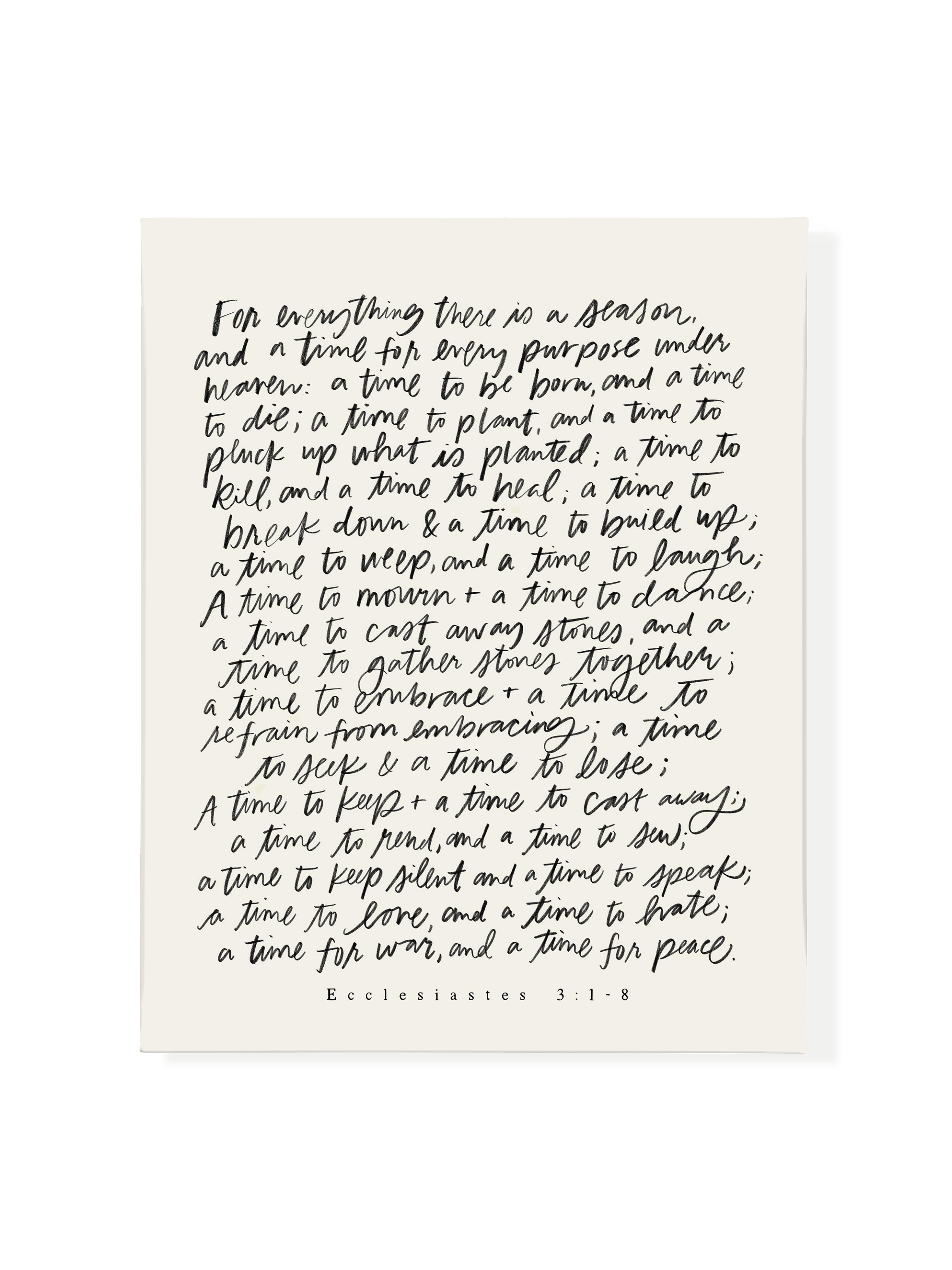 For Everything There Is A Season | Alabaster | Canvas