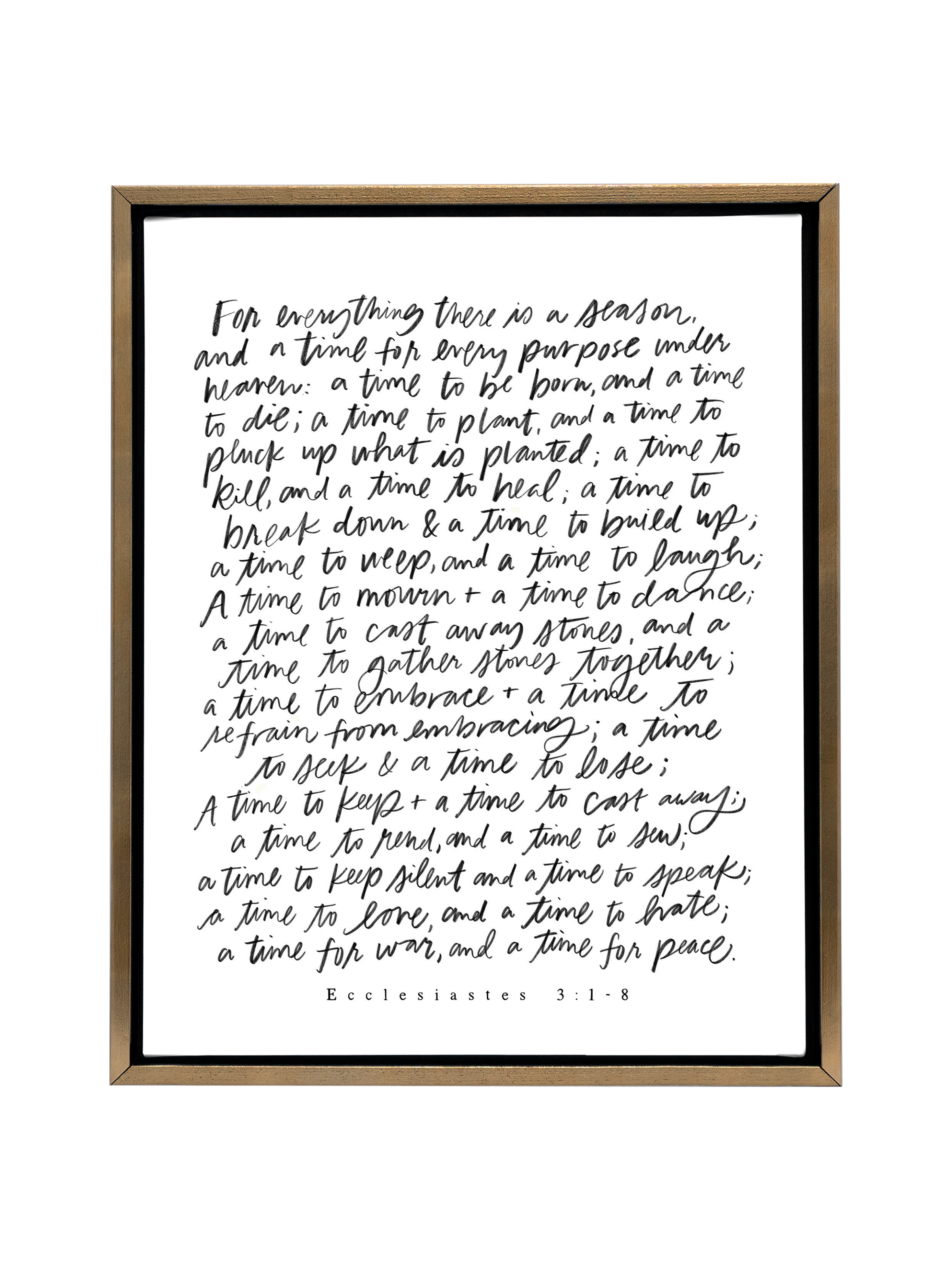 For Everything There Is A Season | Pure White | Canvas