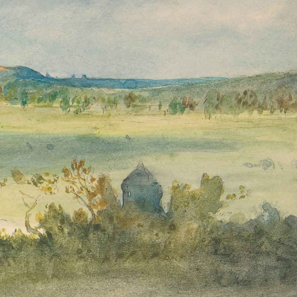 French Watercolor Landscape Luxe Art Print