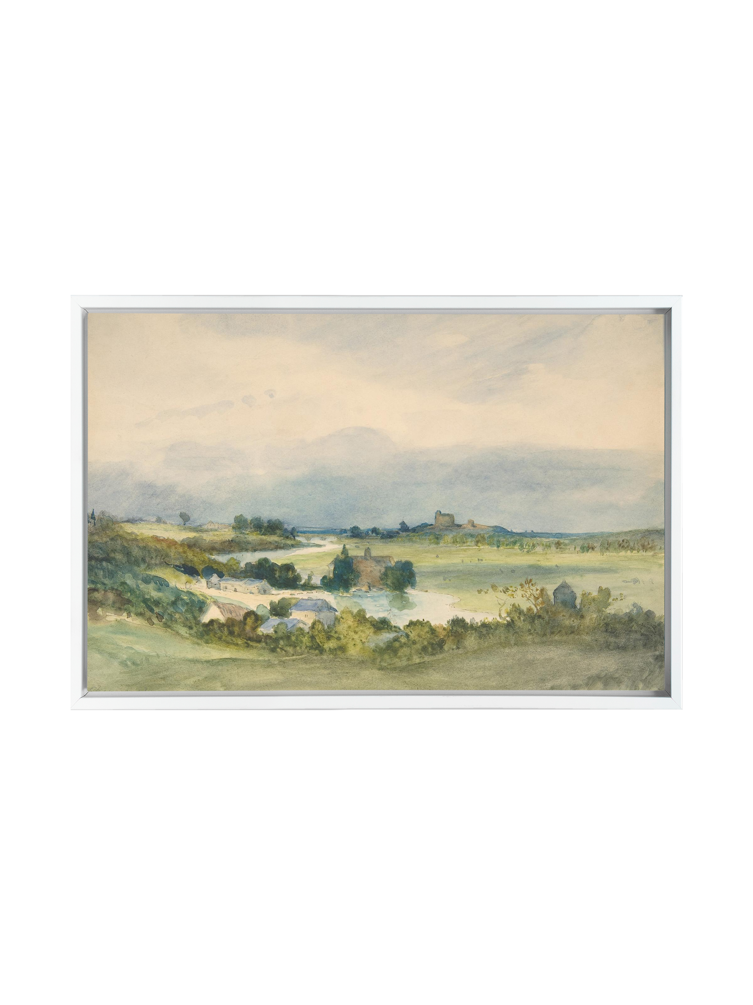 French Watercolor Landscape | Canvas