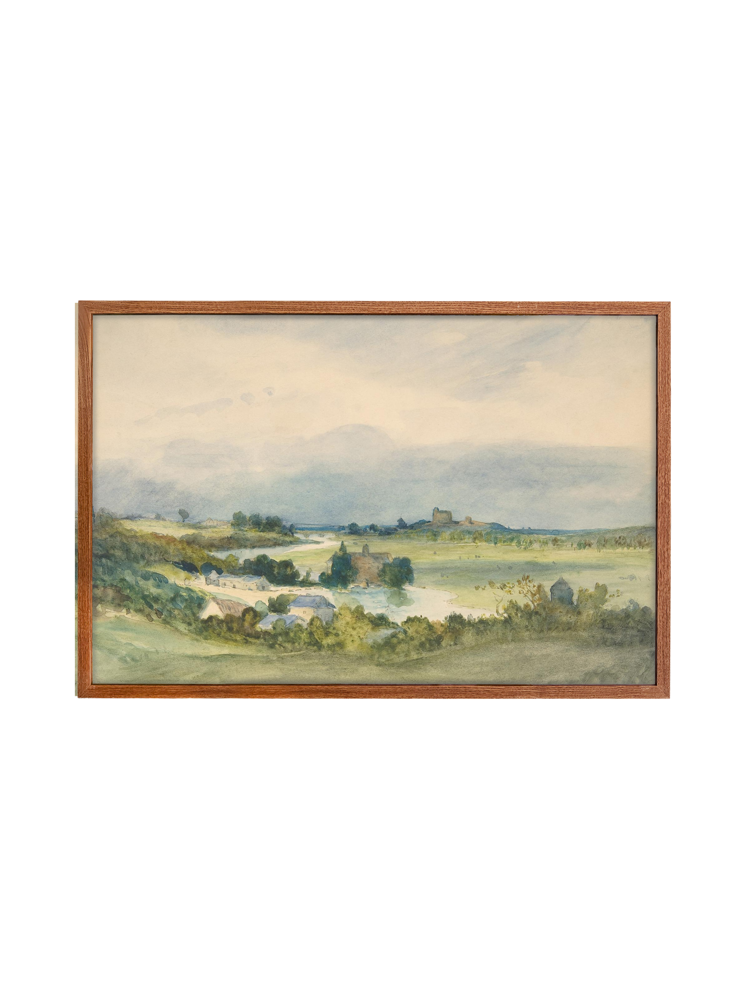 French Watercolor Landscape | Canvas