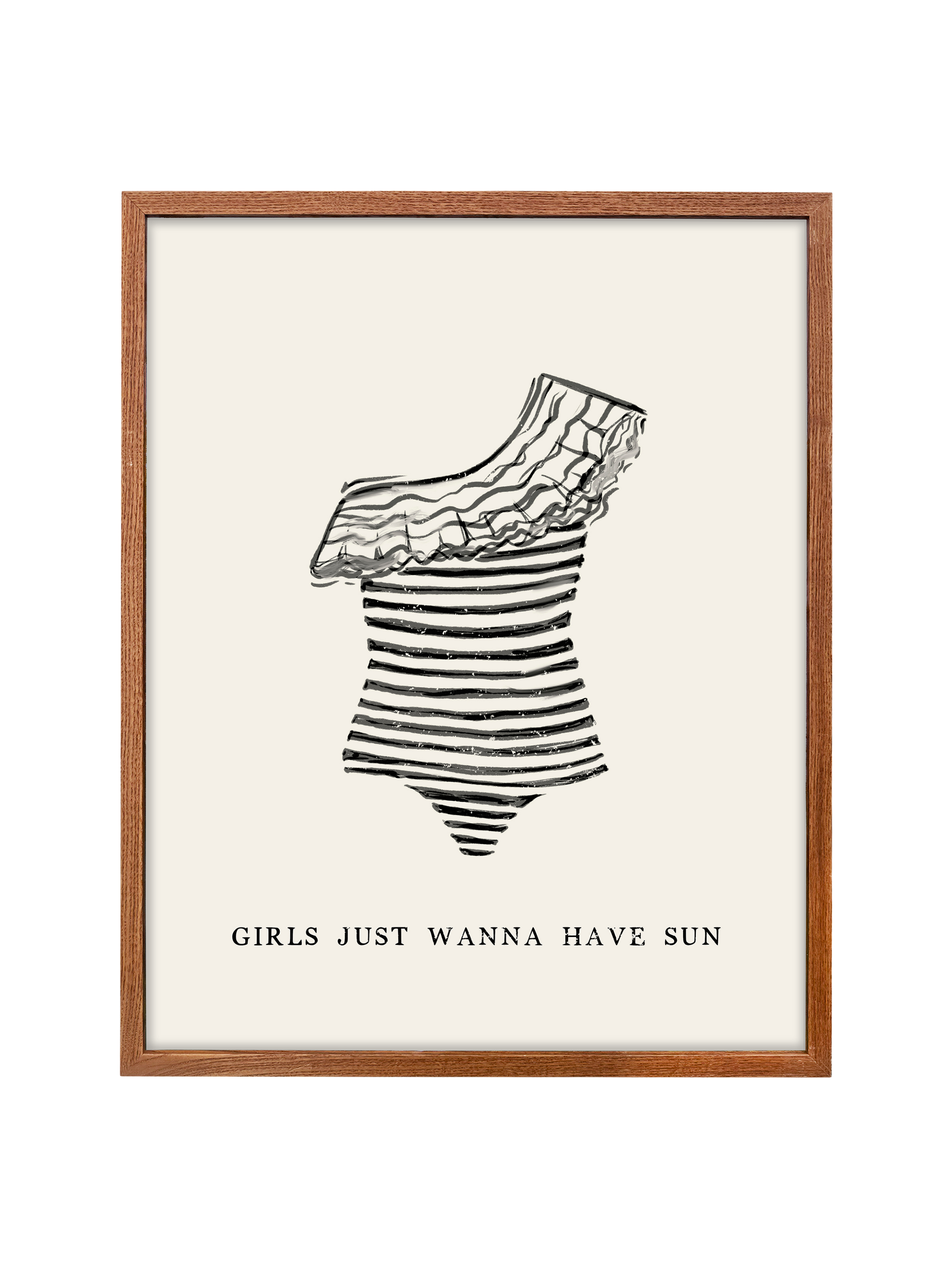 Girls Just Wanna Have Sun | Black | Canvas
