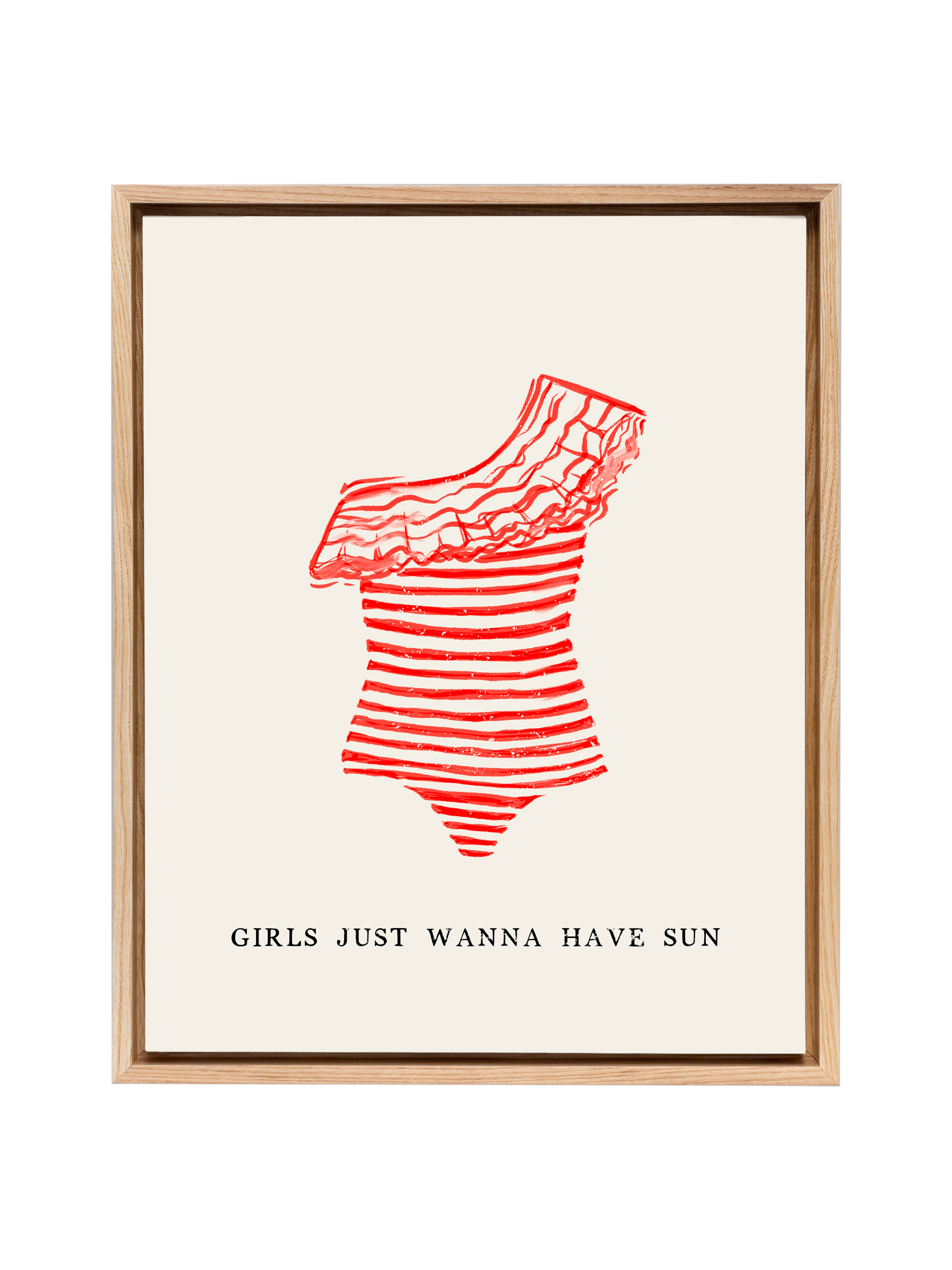 Girls Just Wanna Have Sun | Red | Canvas