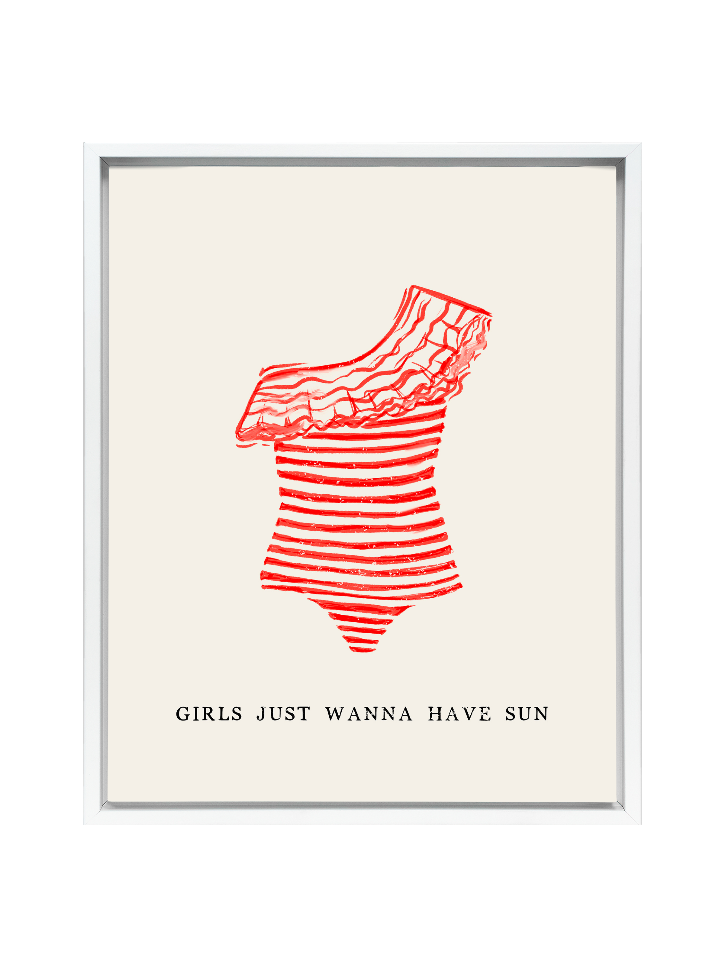 Girls Just Wanna Have Sun | Red | Canvas