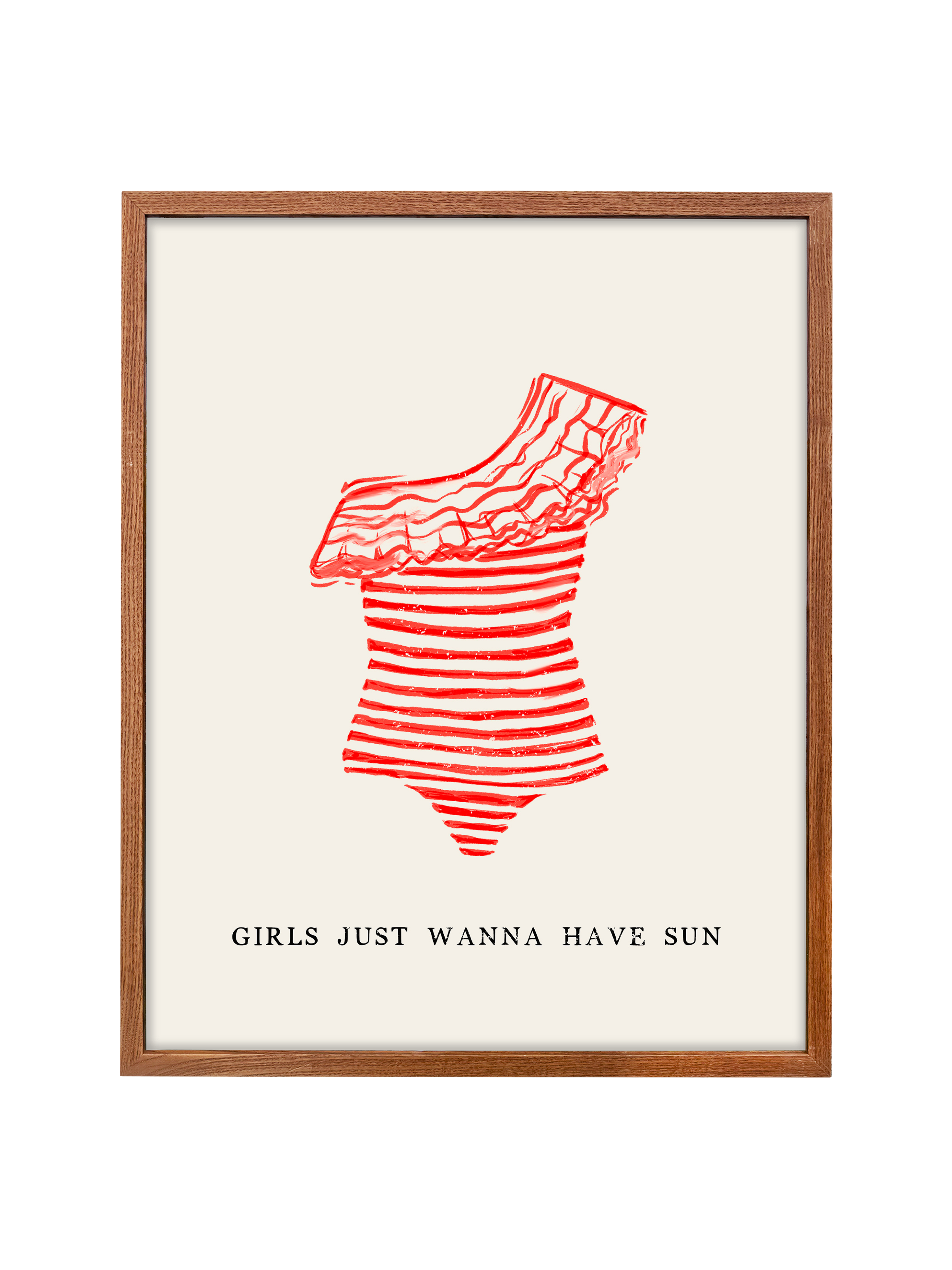 Girls Just Wanna Have Sun | Red | Canvas