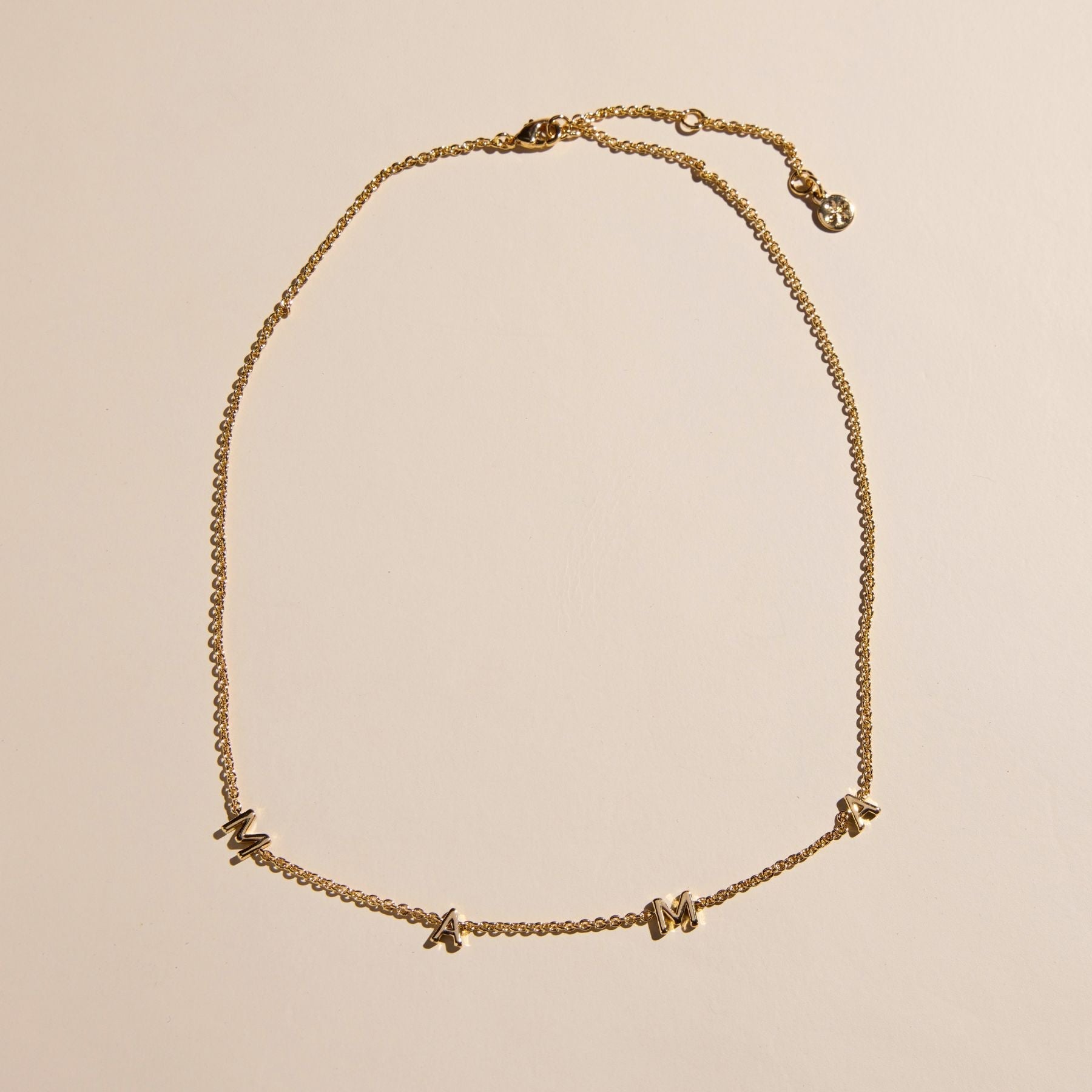 Gold MAMA Initial Necklace