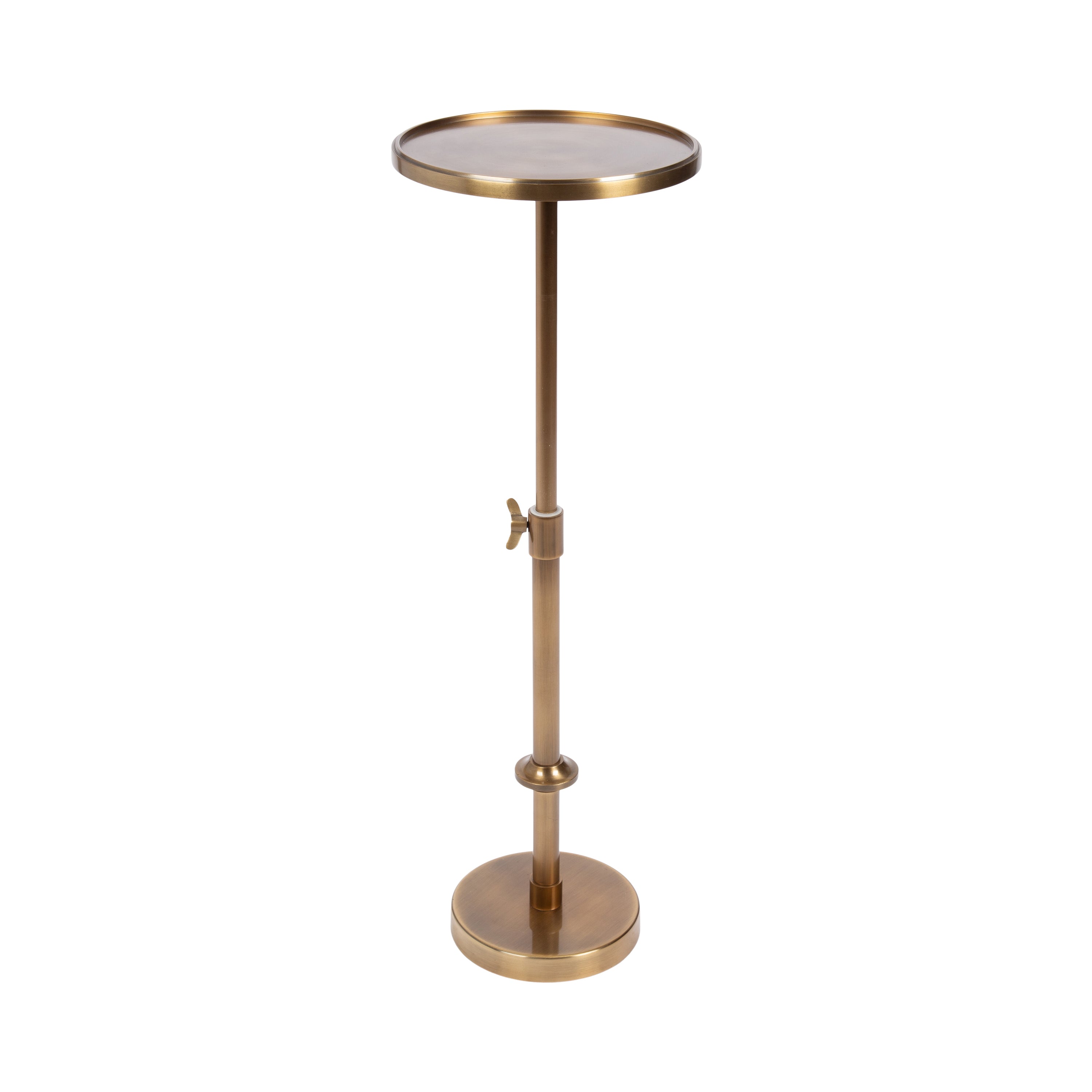 Engles Adjustable Polished Metal Table and Plant Stand
