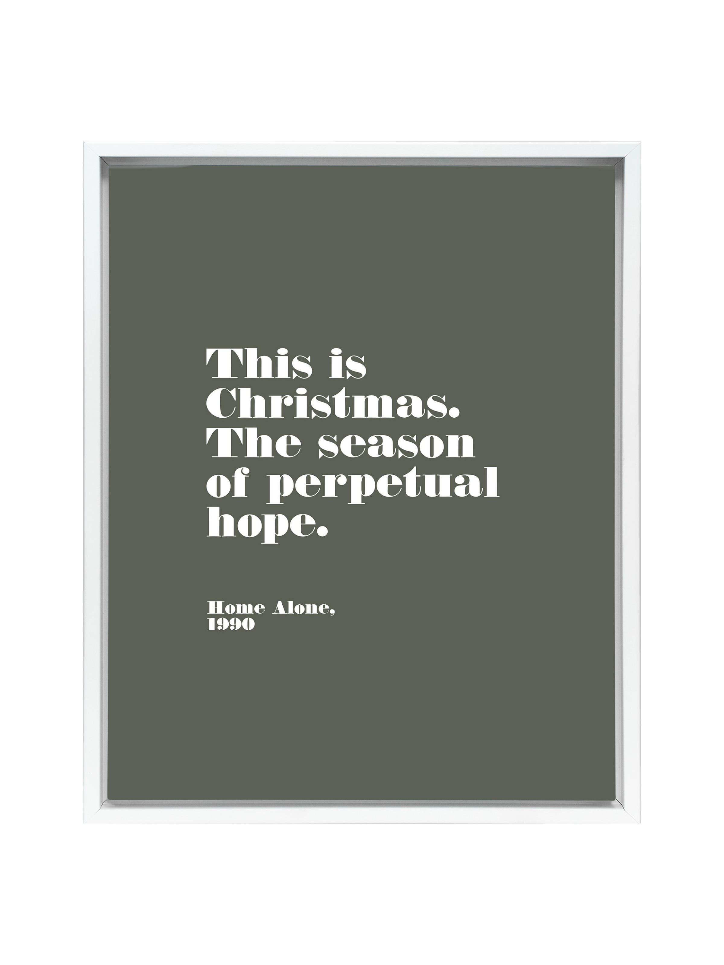 Home Alone Hope | Camp Green | Canvas