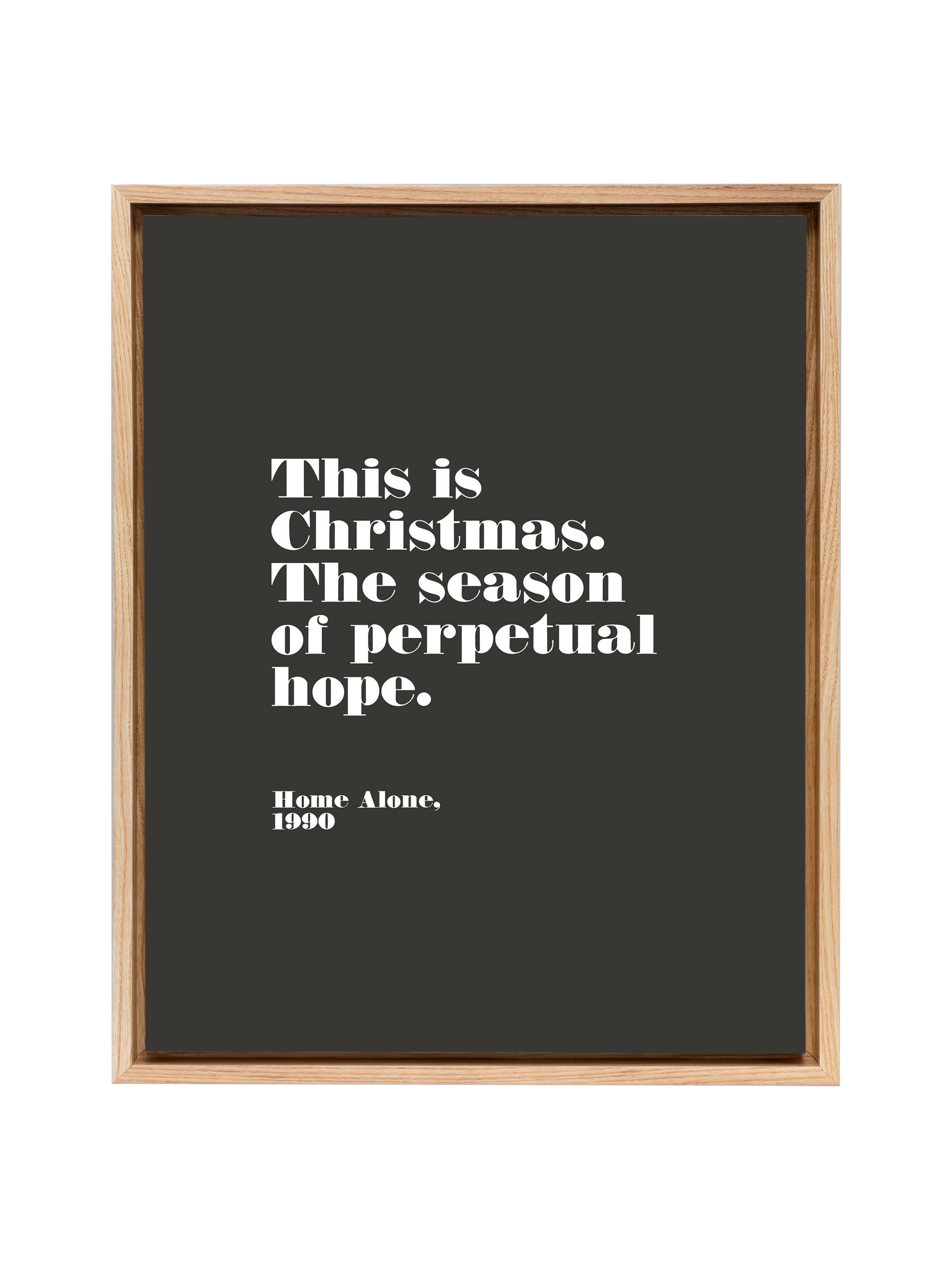 Home Alone Hope | Charcoal | Canvas