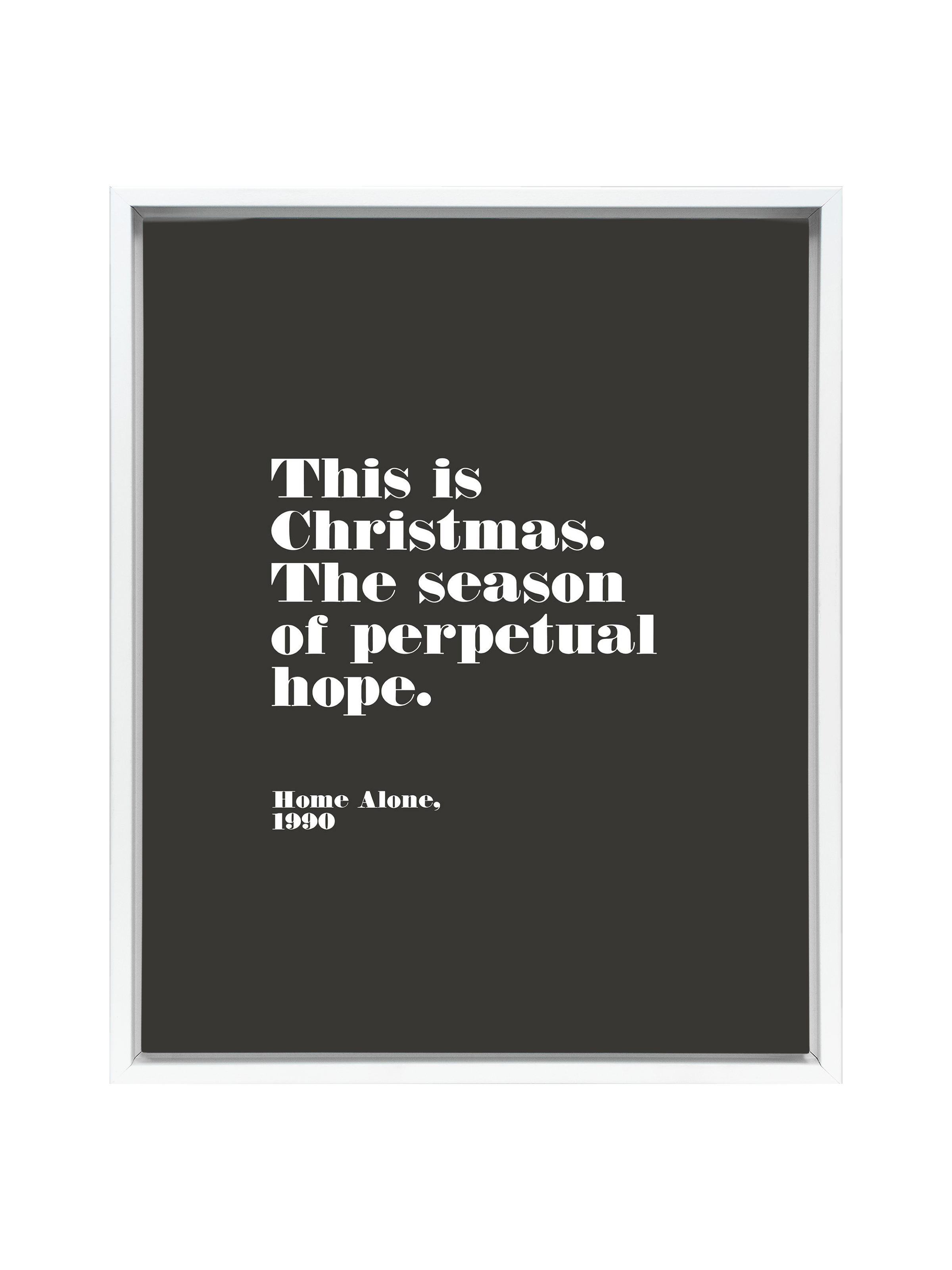 Home Alone Hope | Charcoal | Canvas