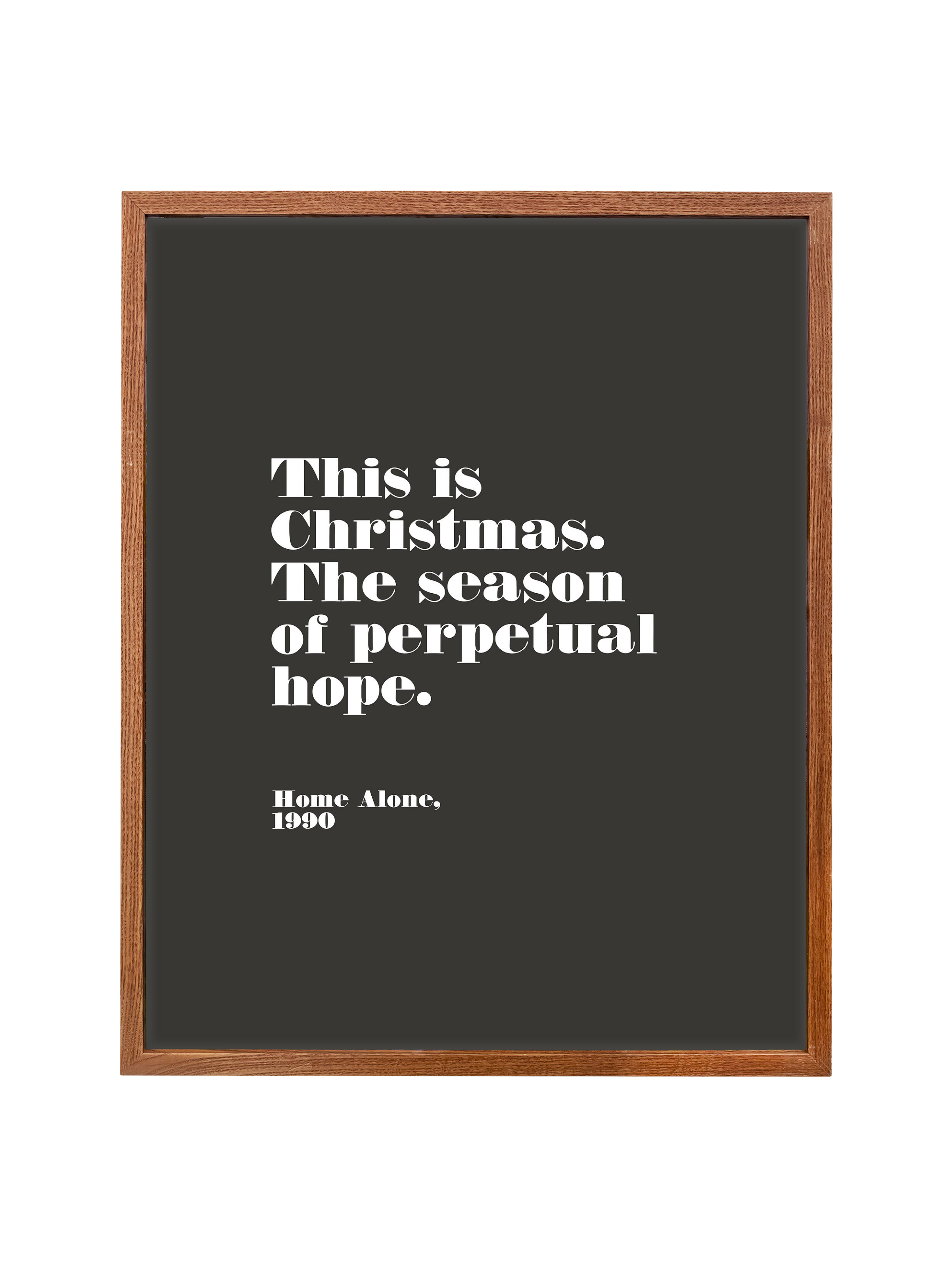 Home Alone Hope | Charcoal | Canvas