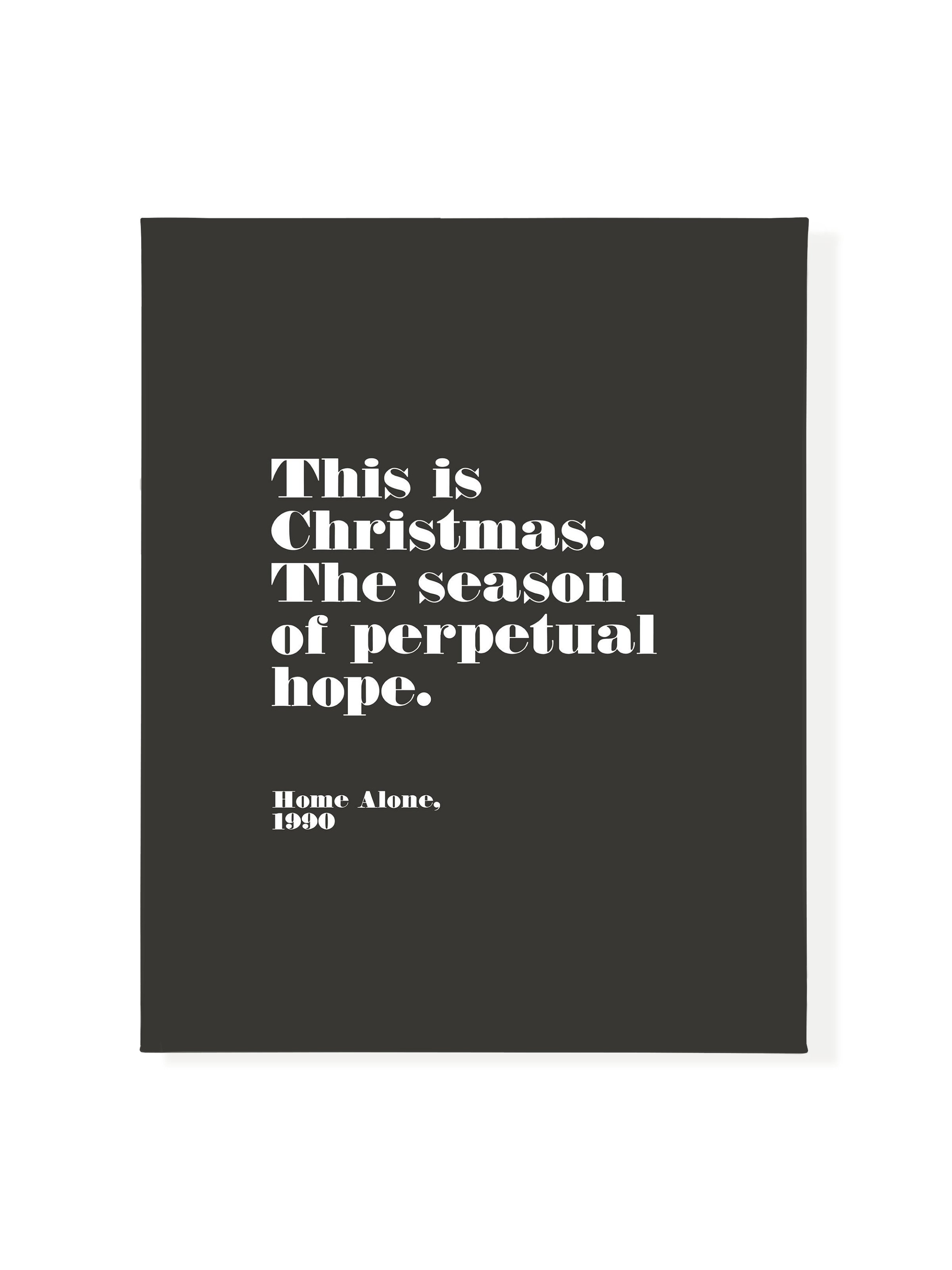 Home Alone Hope | Charcoal | Canvas