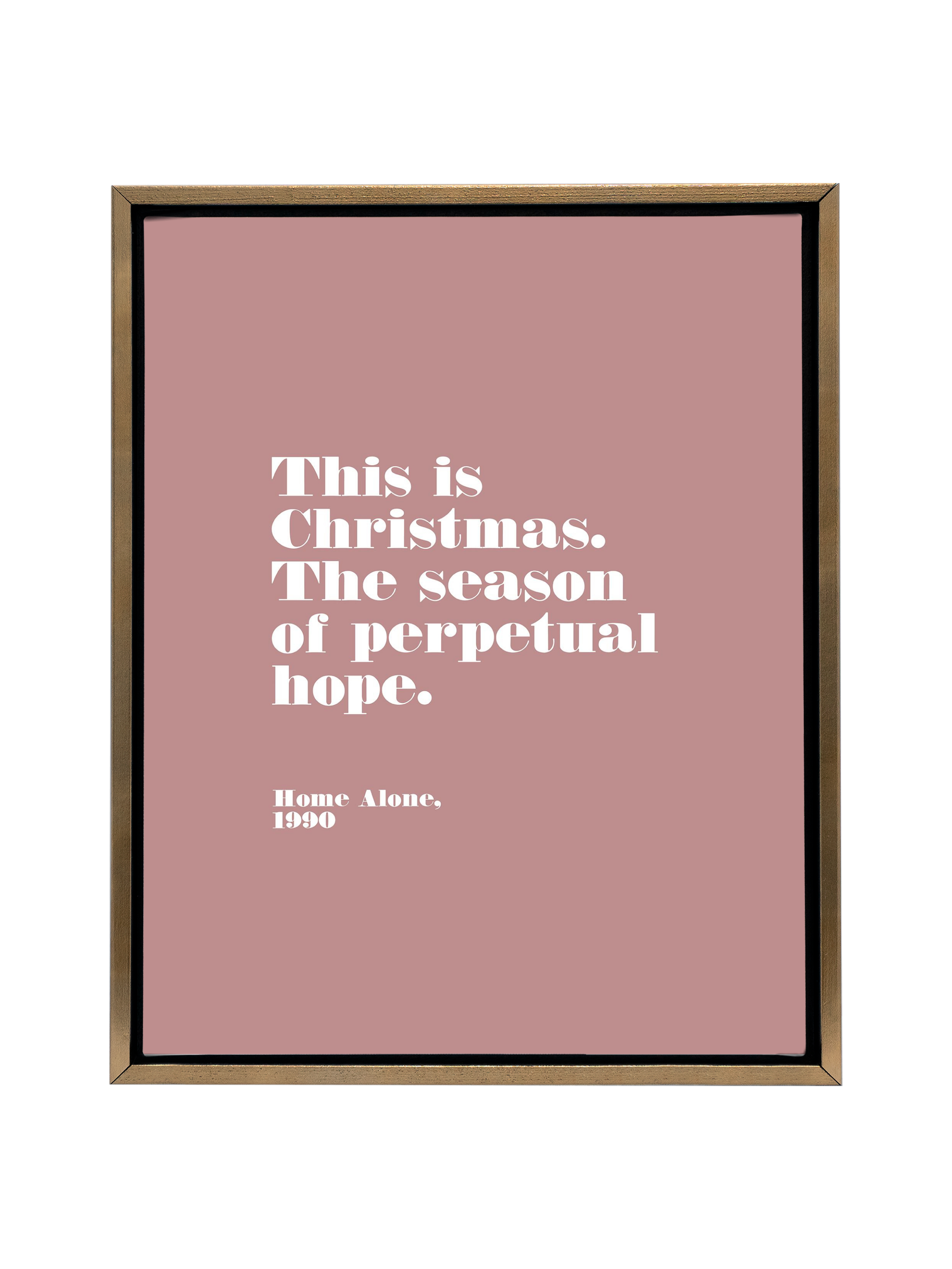 Home Alone Hope | Mauve | Canvas