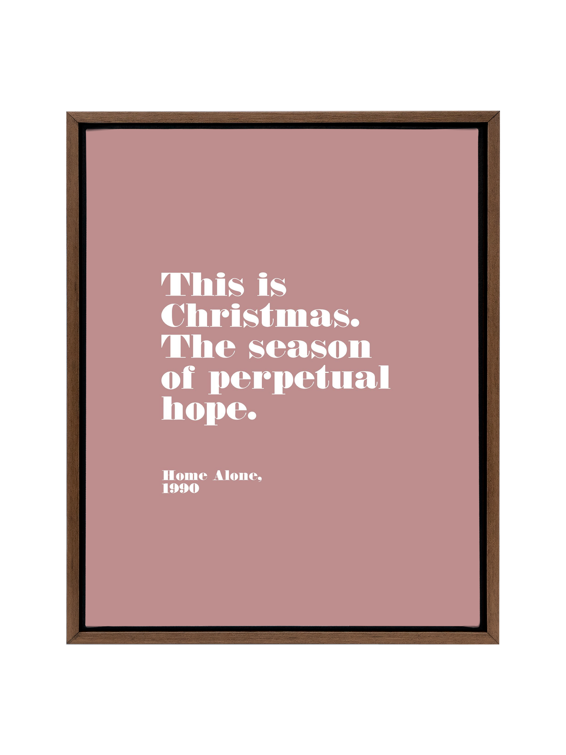 Home Alone Hope | Mauve | Canvas