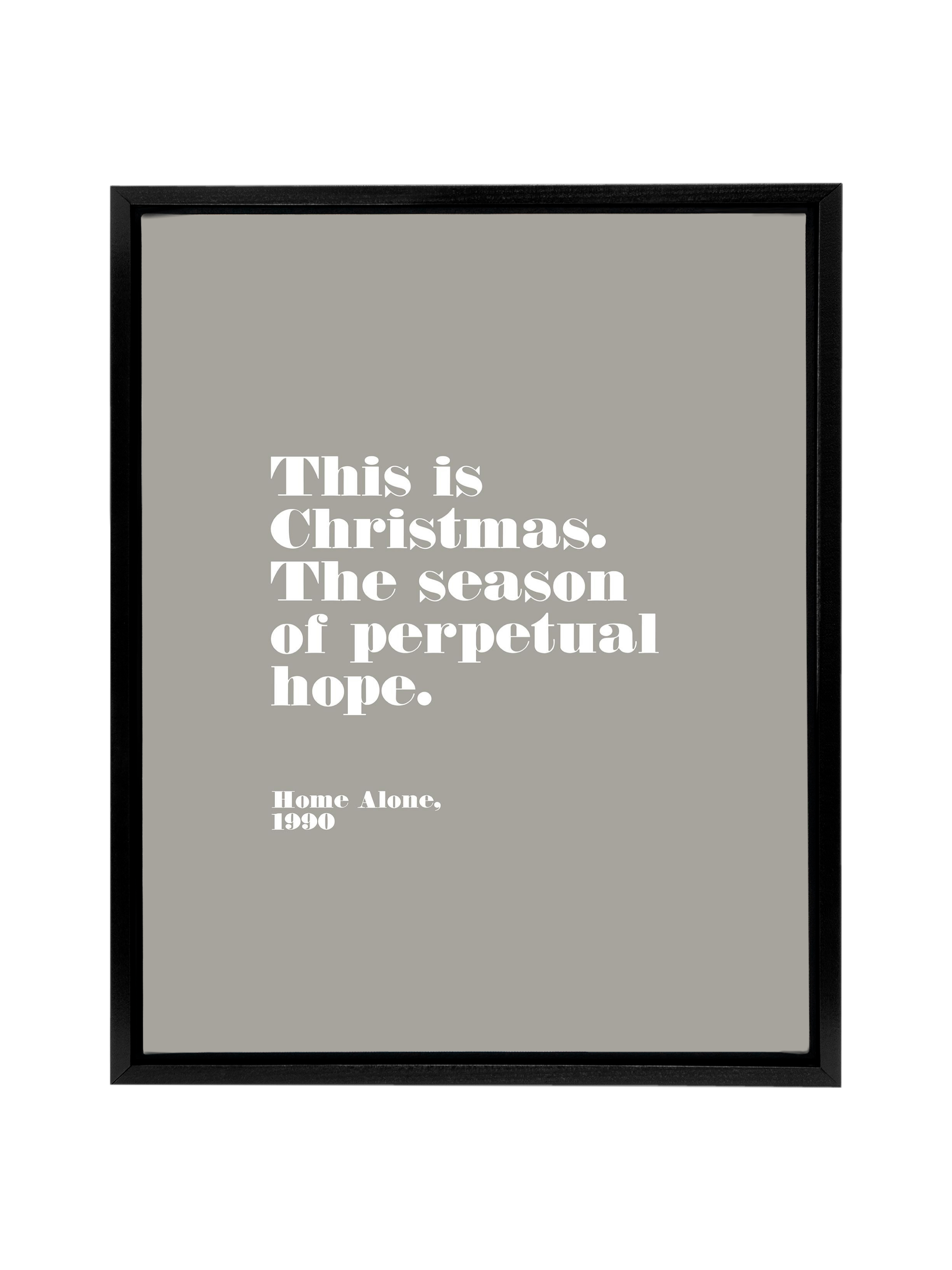 Home Alone Hope | Warm Grey | Canvas