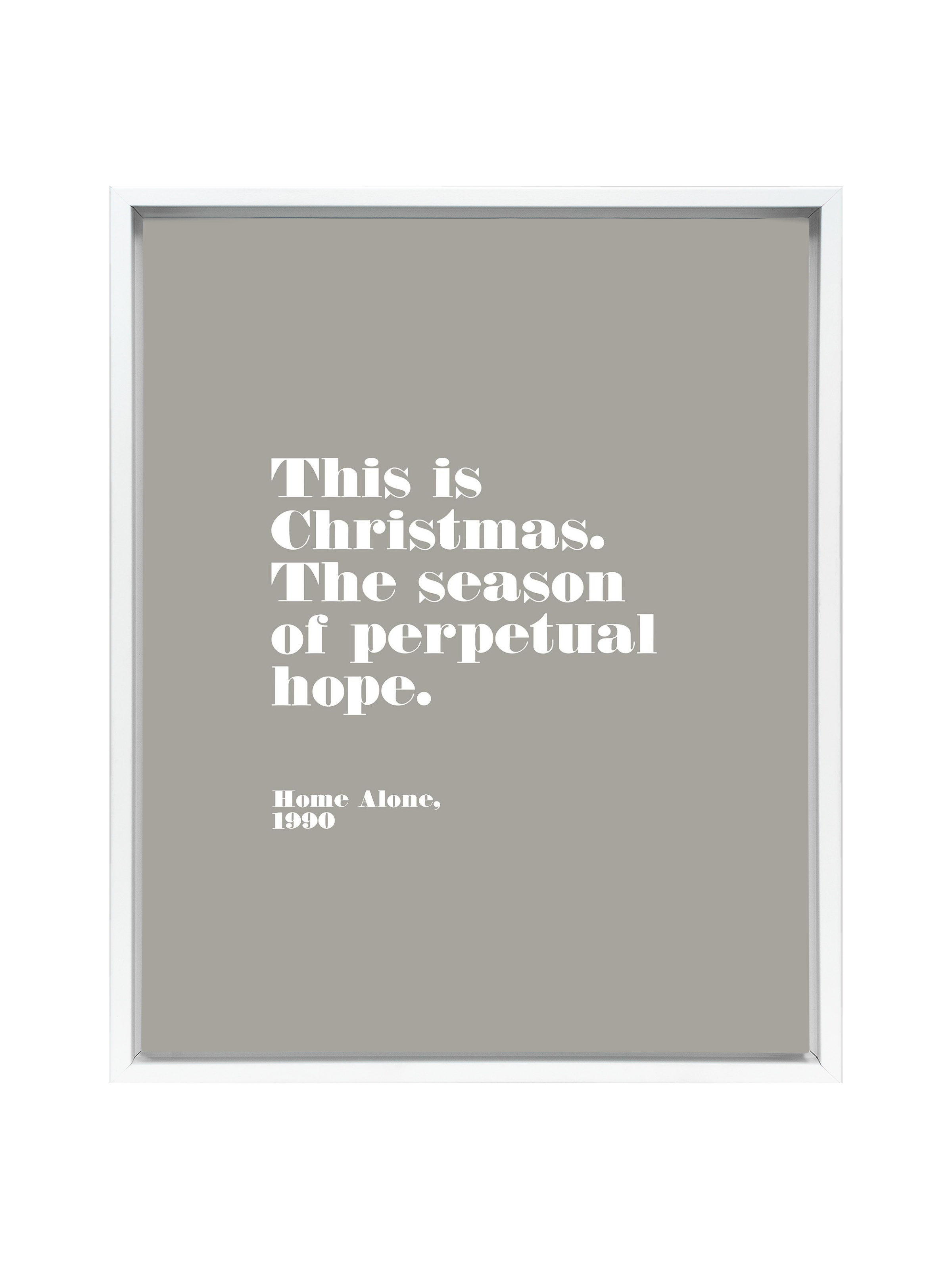 Home Alone Hope | Warm Grey | Canvas