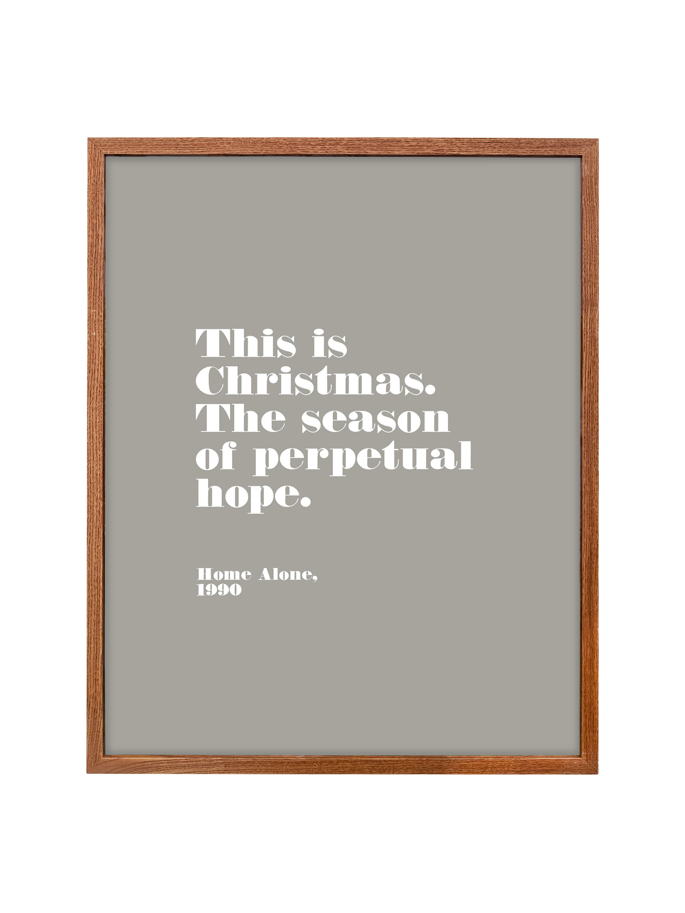 Home Alone Hope | Warm Grey | Canvas