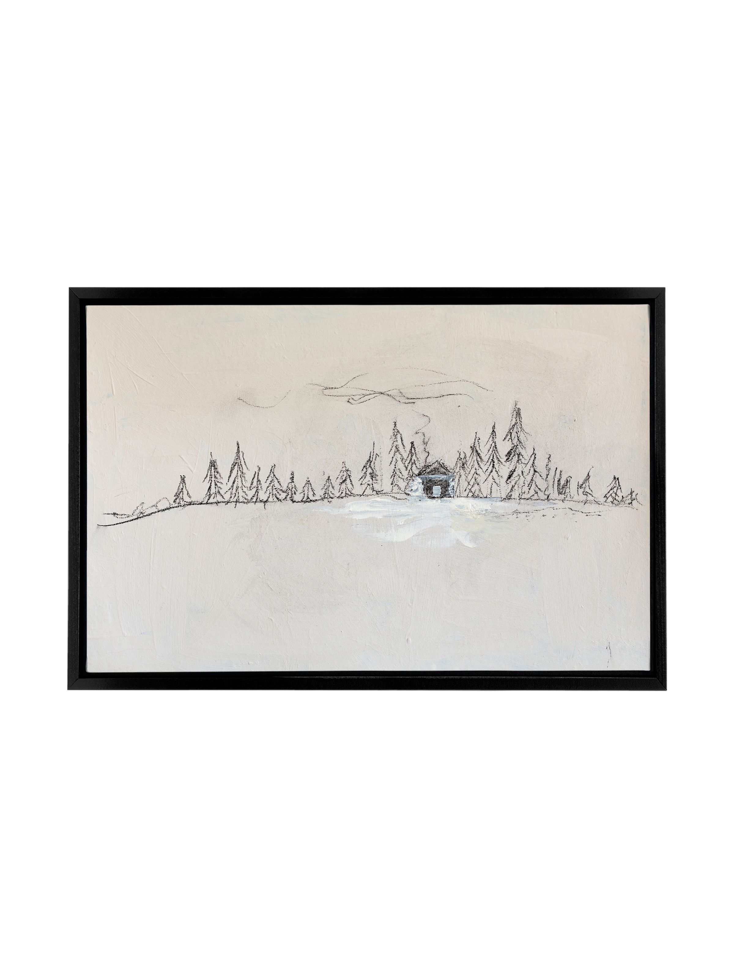 Snowy Scene Charcoal | Canvas