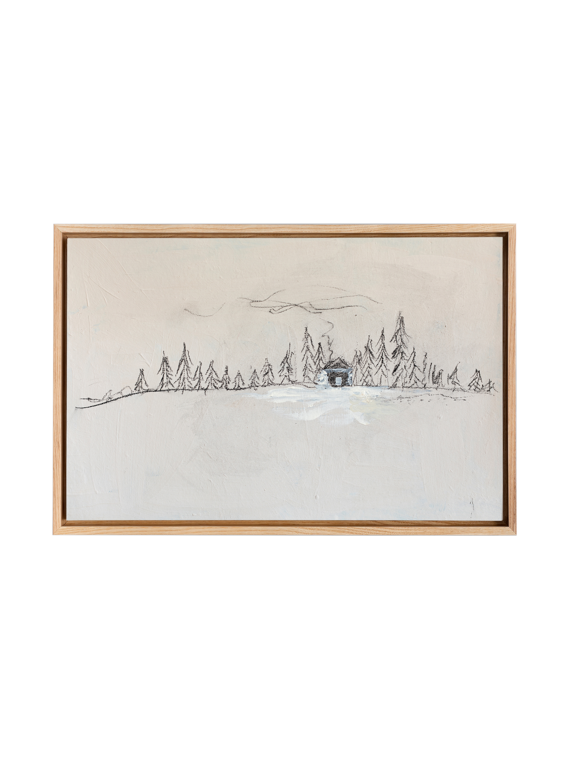 Snowy Scene Charcoal | Canvas