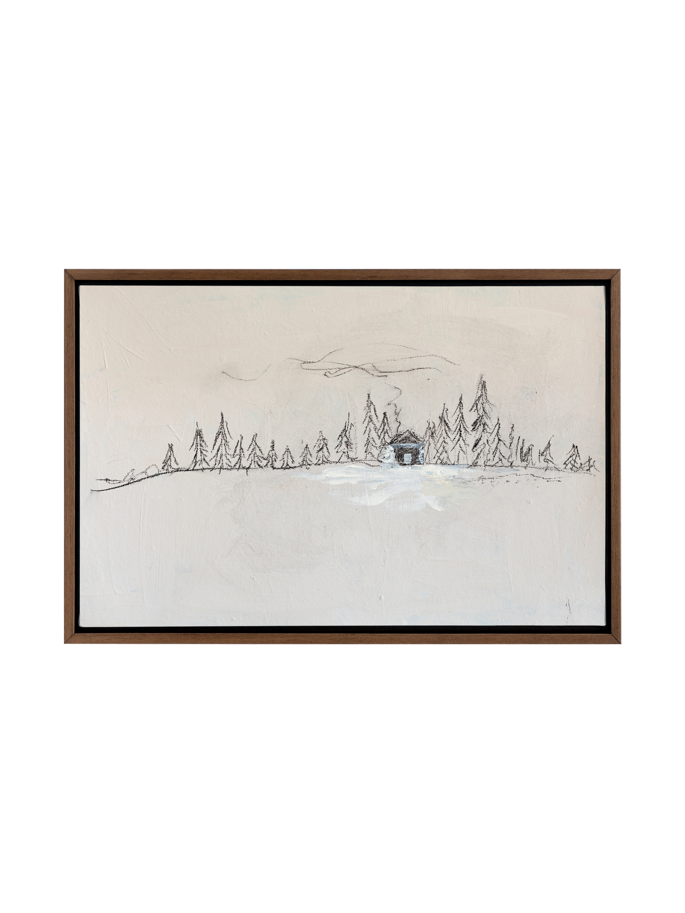 Snowy Scene Charcoal | Canvas