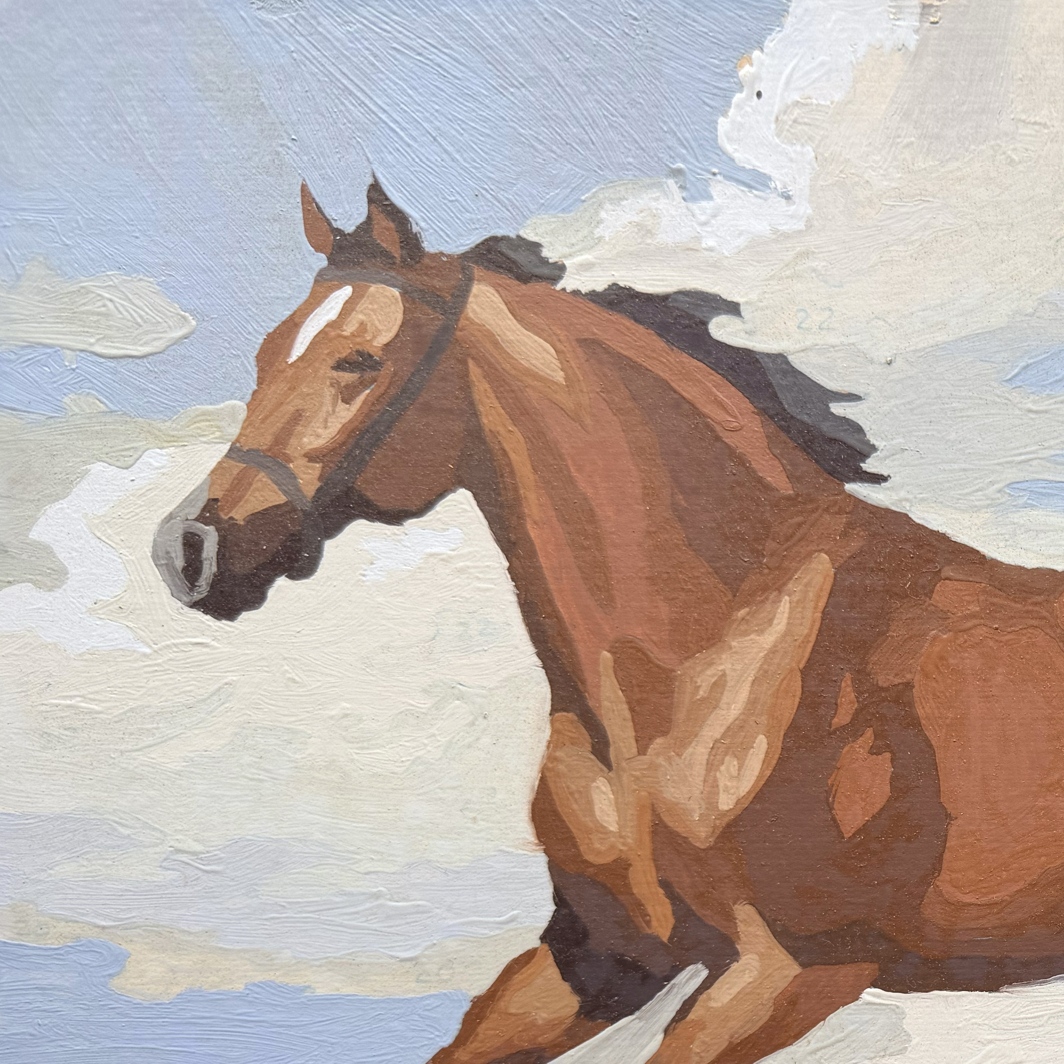 Horse and Foal Paint by Number Canvas Wall Art