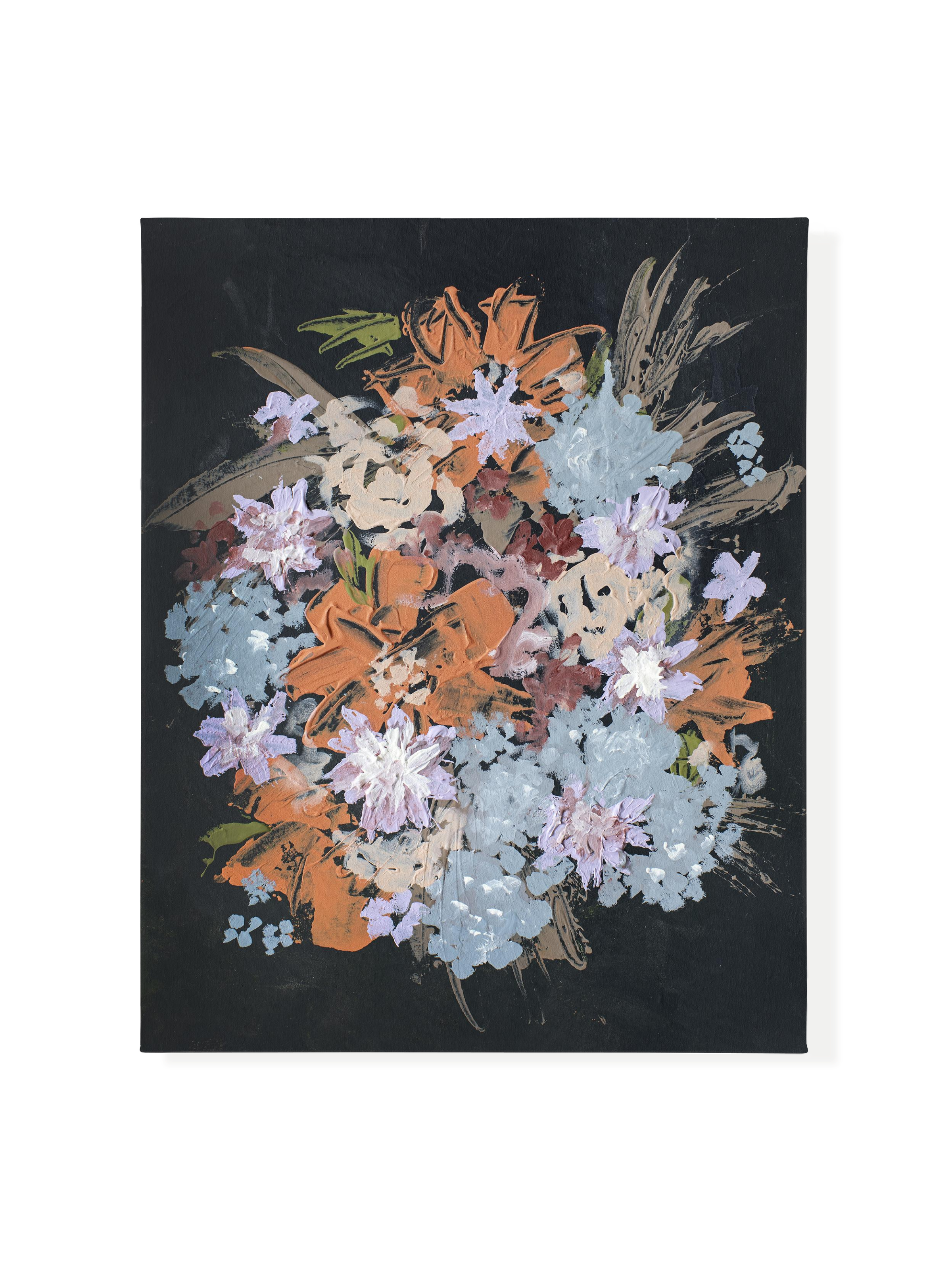 Hydrangea Textured Canvas Bouquet Wall Art