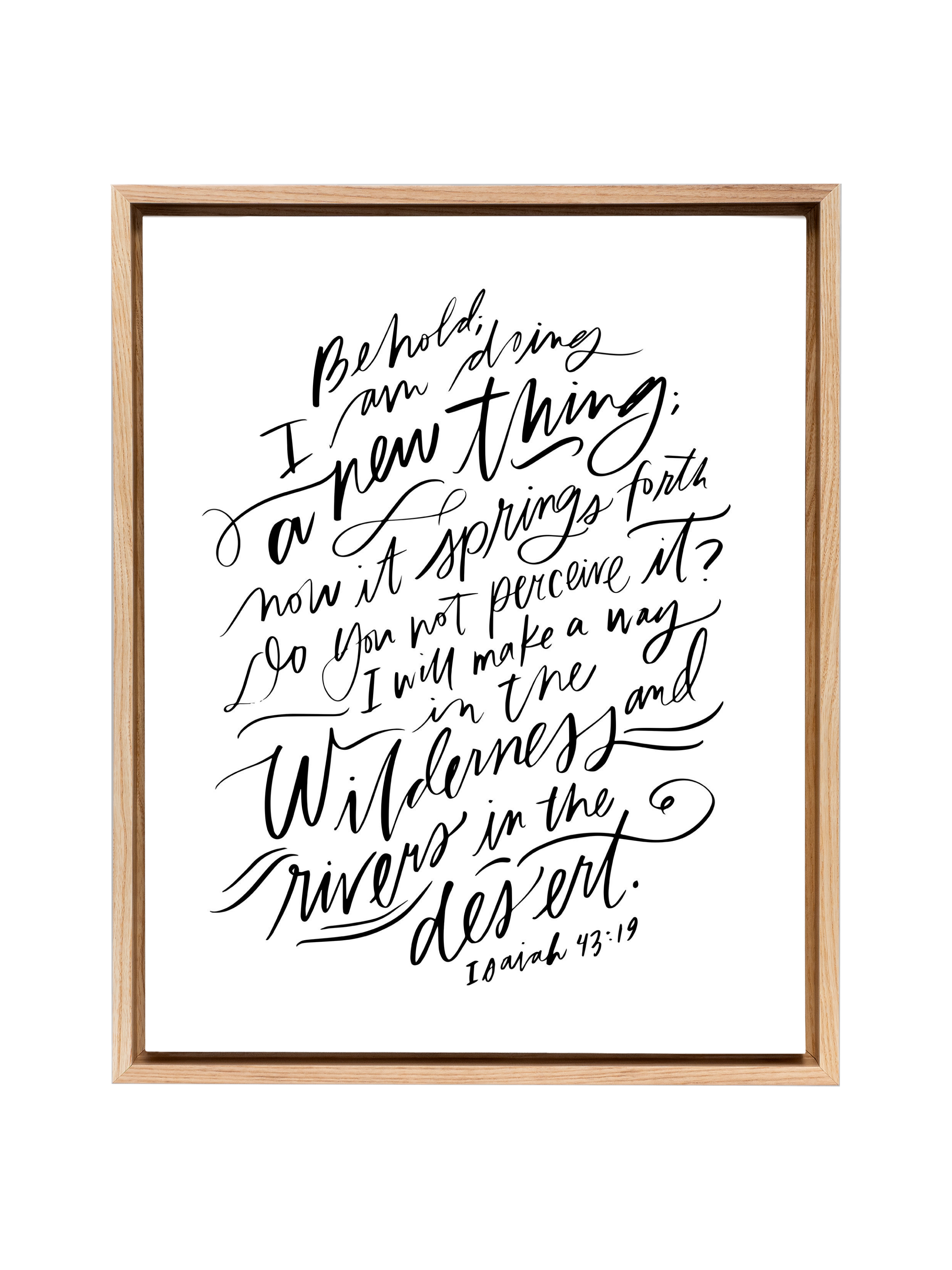 I Am Doing A New Thing (Isaiah 43:19) | Pure White | Canvas