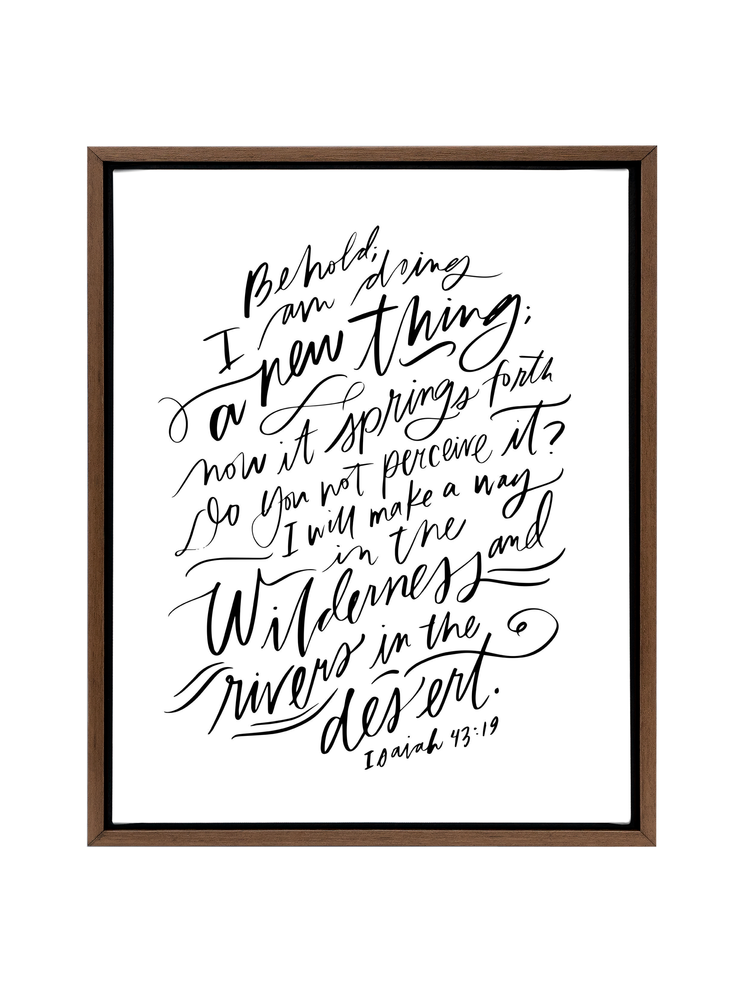 I Am Doing A New Thing (Isaiah 43:19) | Pure White | Canvas