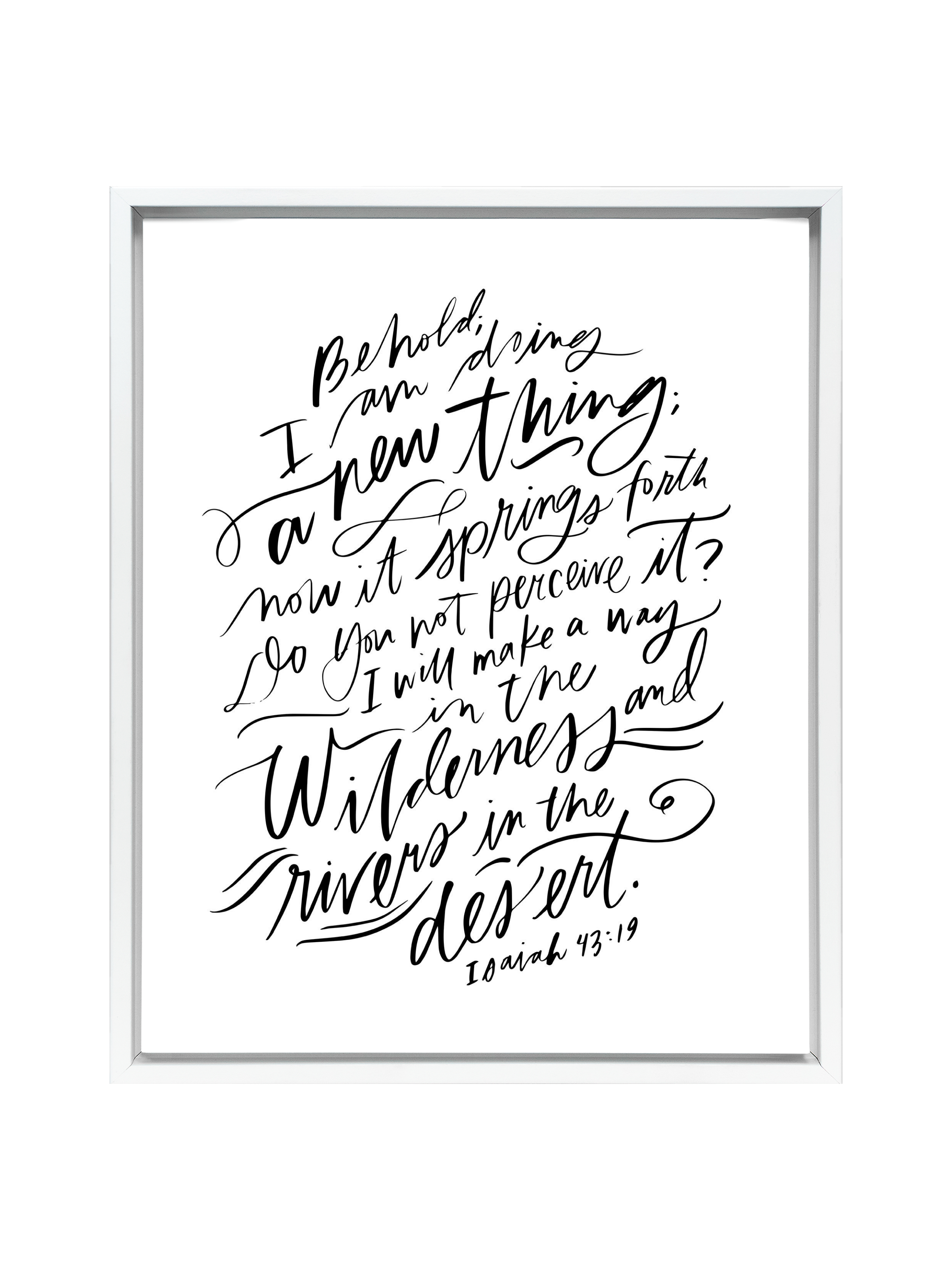 I Am Doing A New Thing (Isaiah 43:19) | Pure White | Canvas