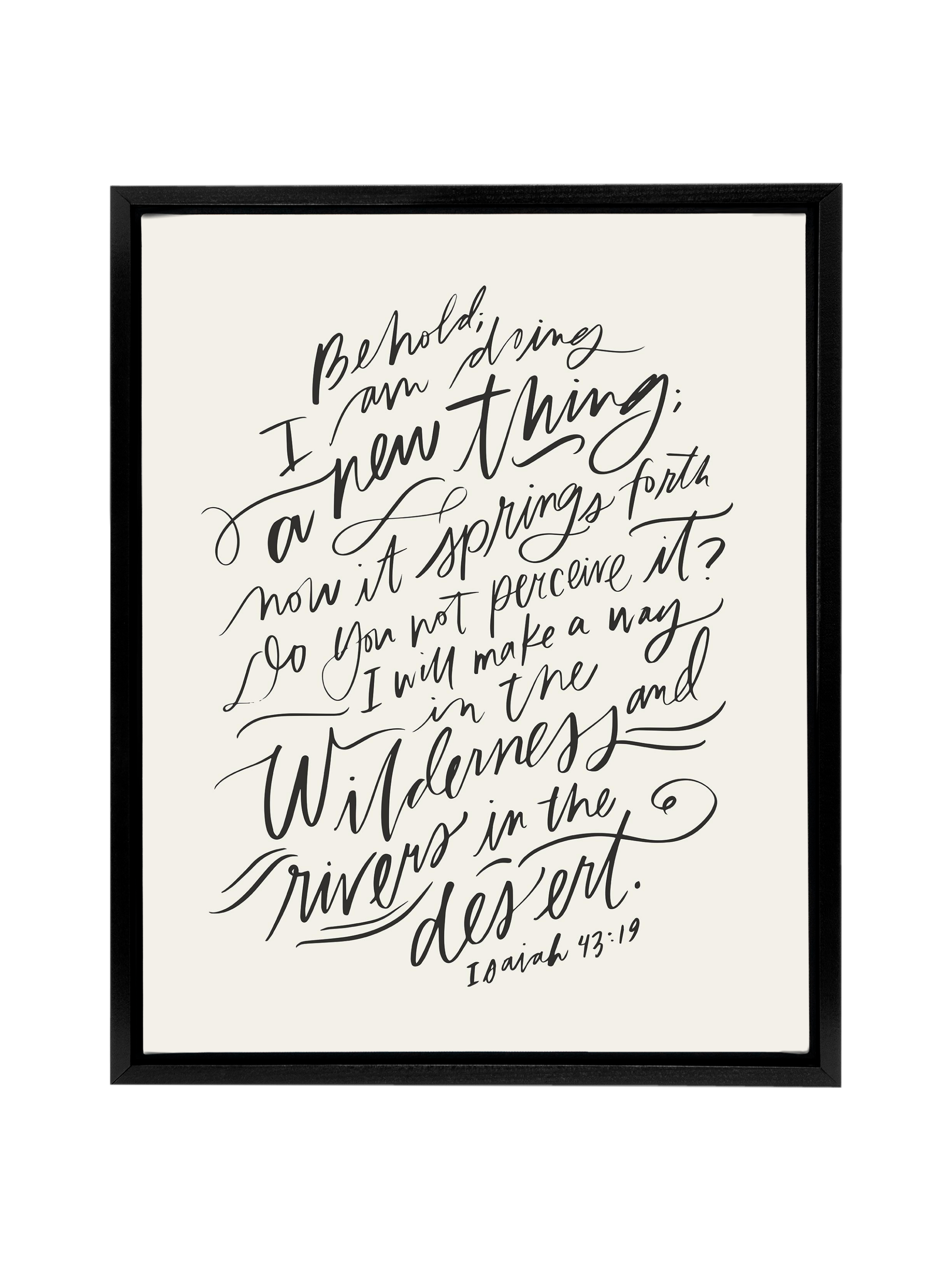 I Am Doing A New Thing (Isaiah 43:19) | Alabaster | Canvas