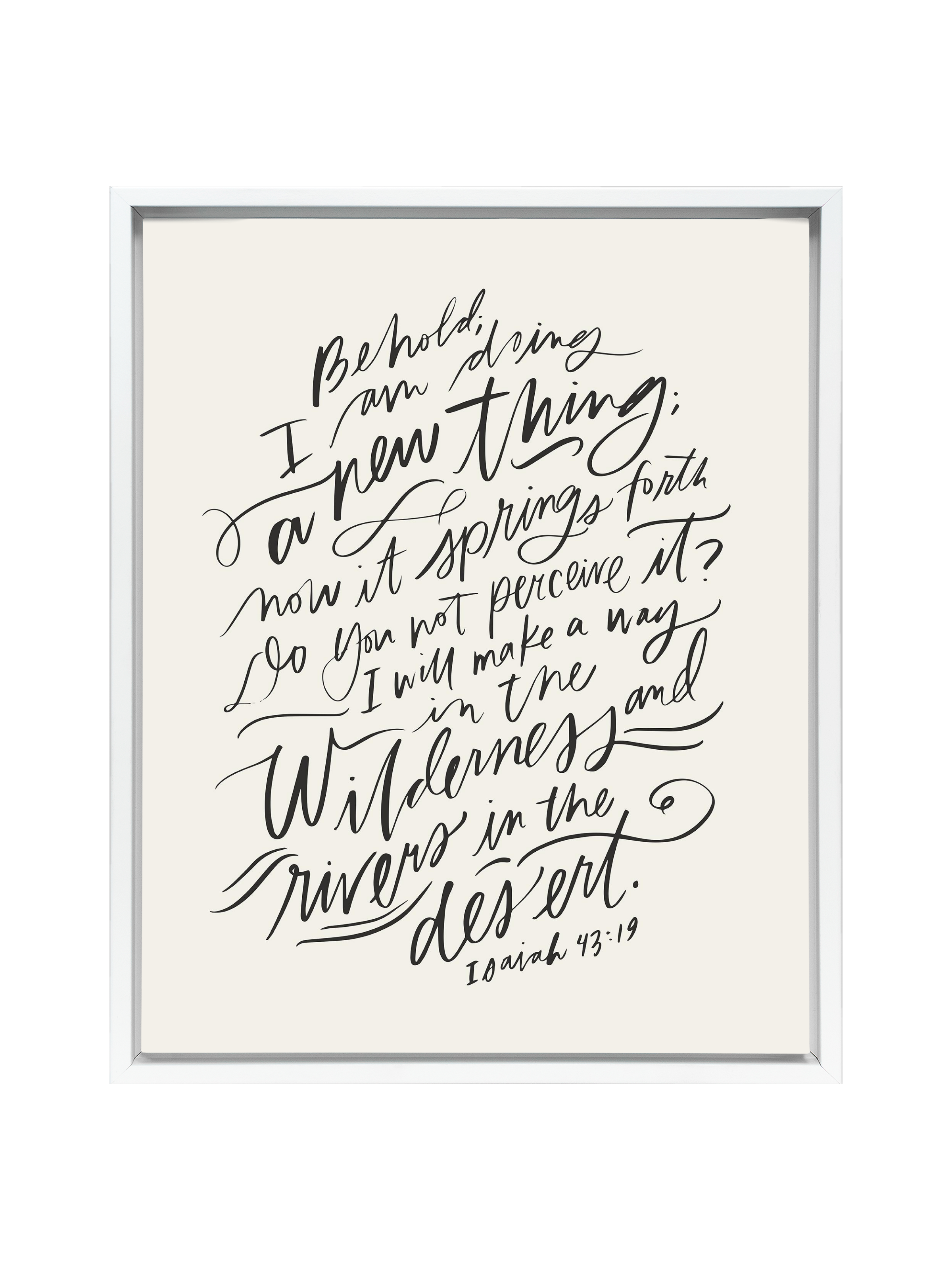 I Am Doing A New Thing (Isaiah 43:19) | Alabaster | Canvas