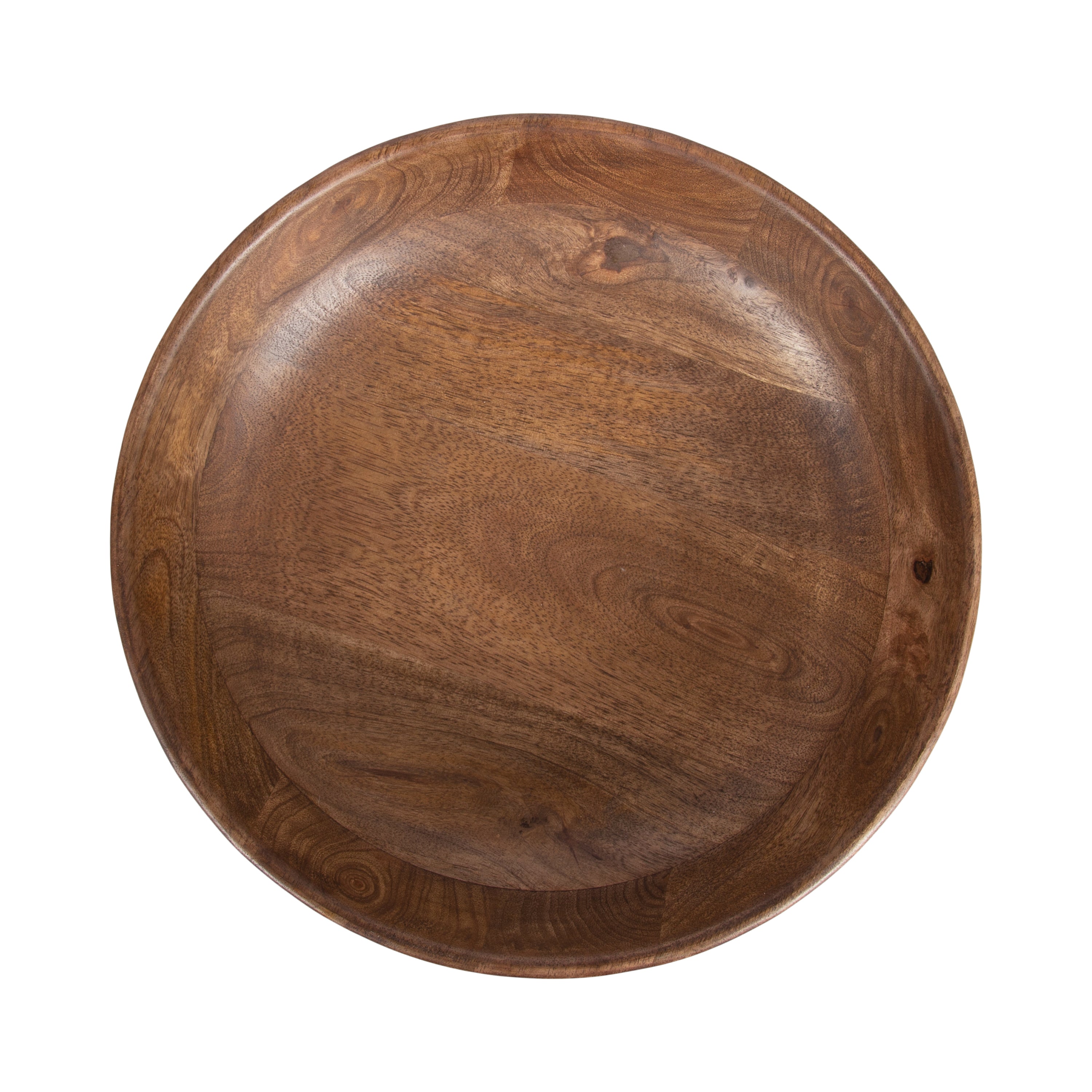 Rooks Ribbed Wood Bowl