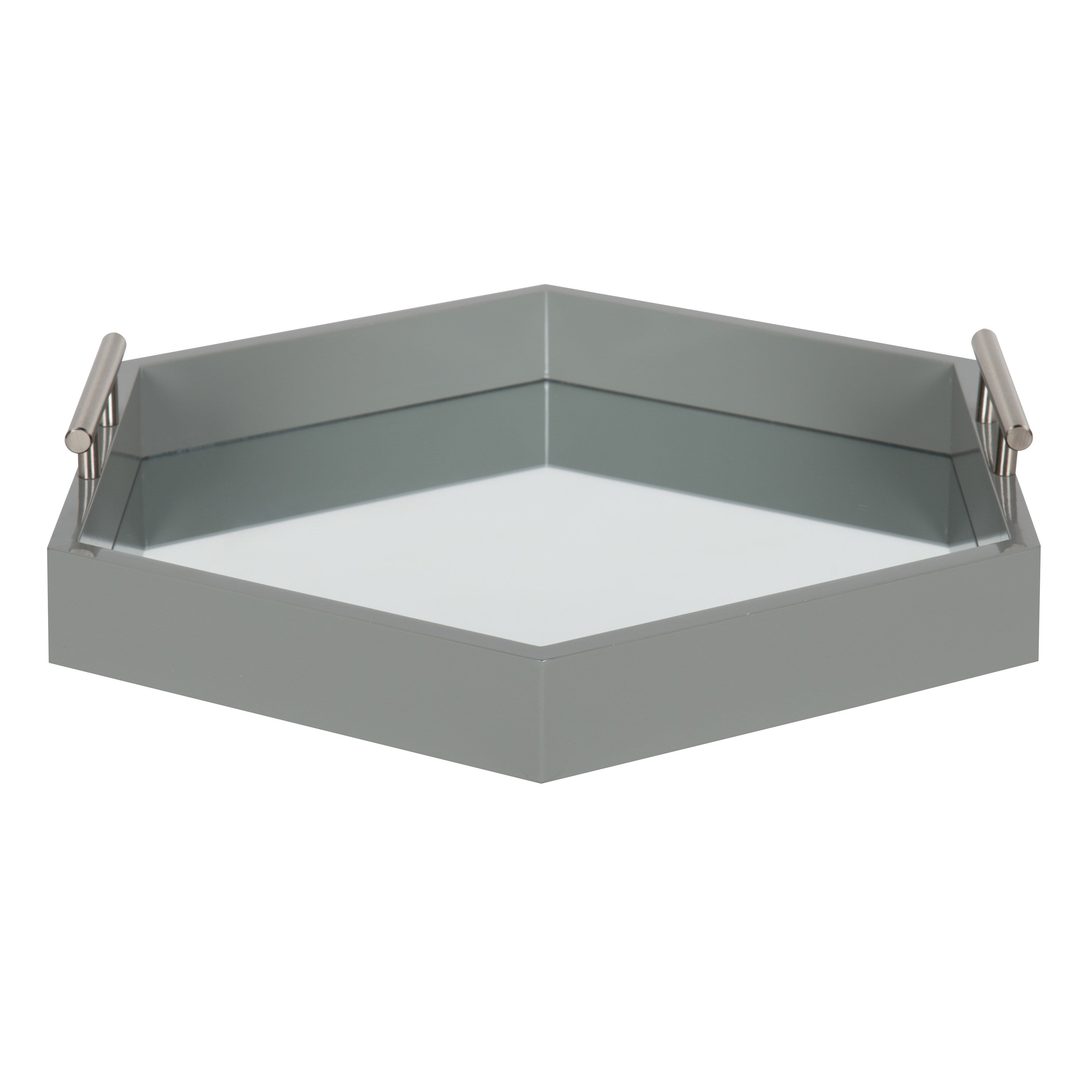 Lipton Hexagon Decorative Tray with Metal Handles