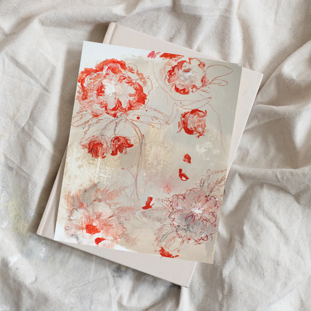 Poppies on Clay Luxe Art Print